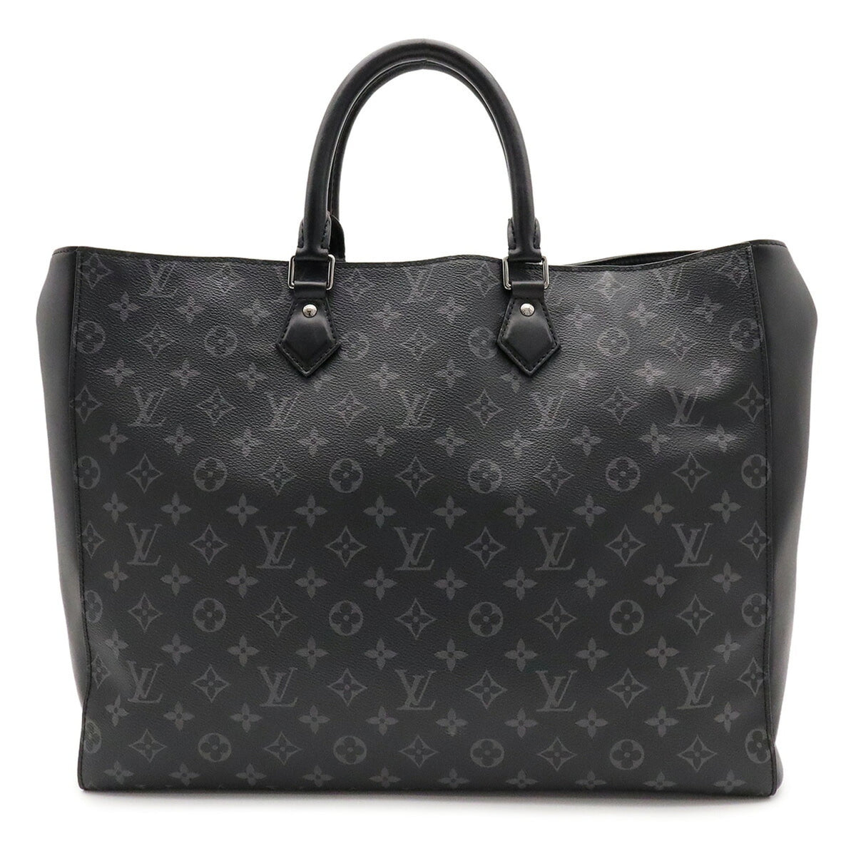 Louis Vuitton Black Gray Monogram Eclipse Leather Handbag Tote Bag (Pre-Owned)