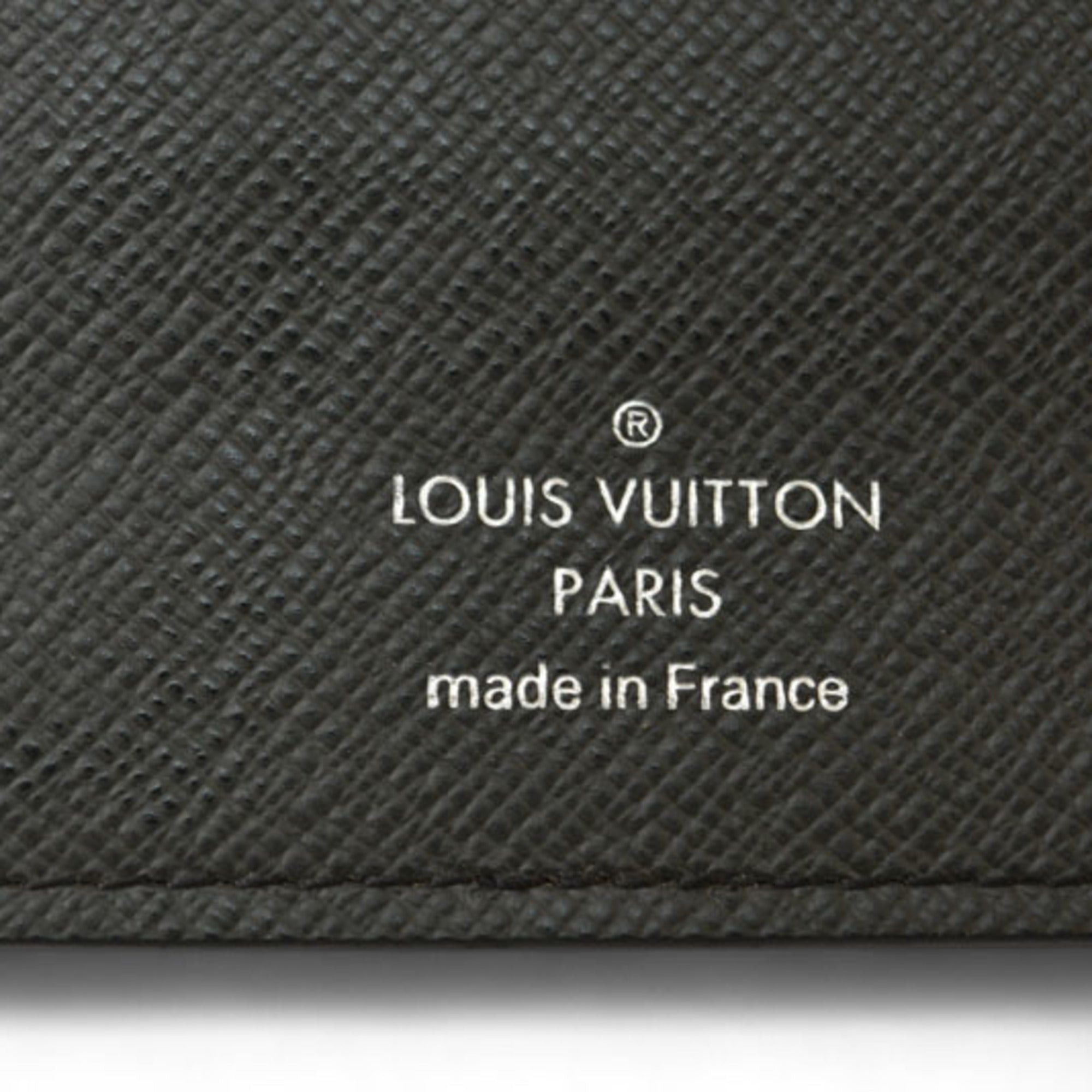 Louis Vuitton Ardoise Navy Leather Long Wallet (Bi-Fold) (Pre-Owned)