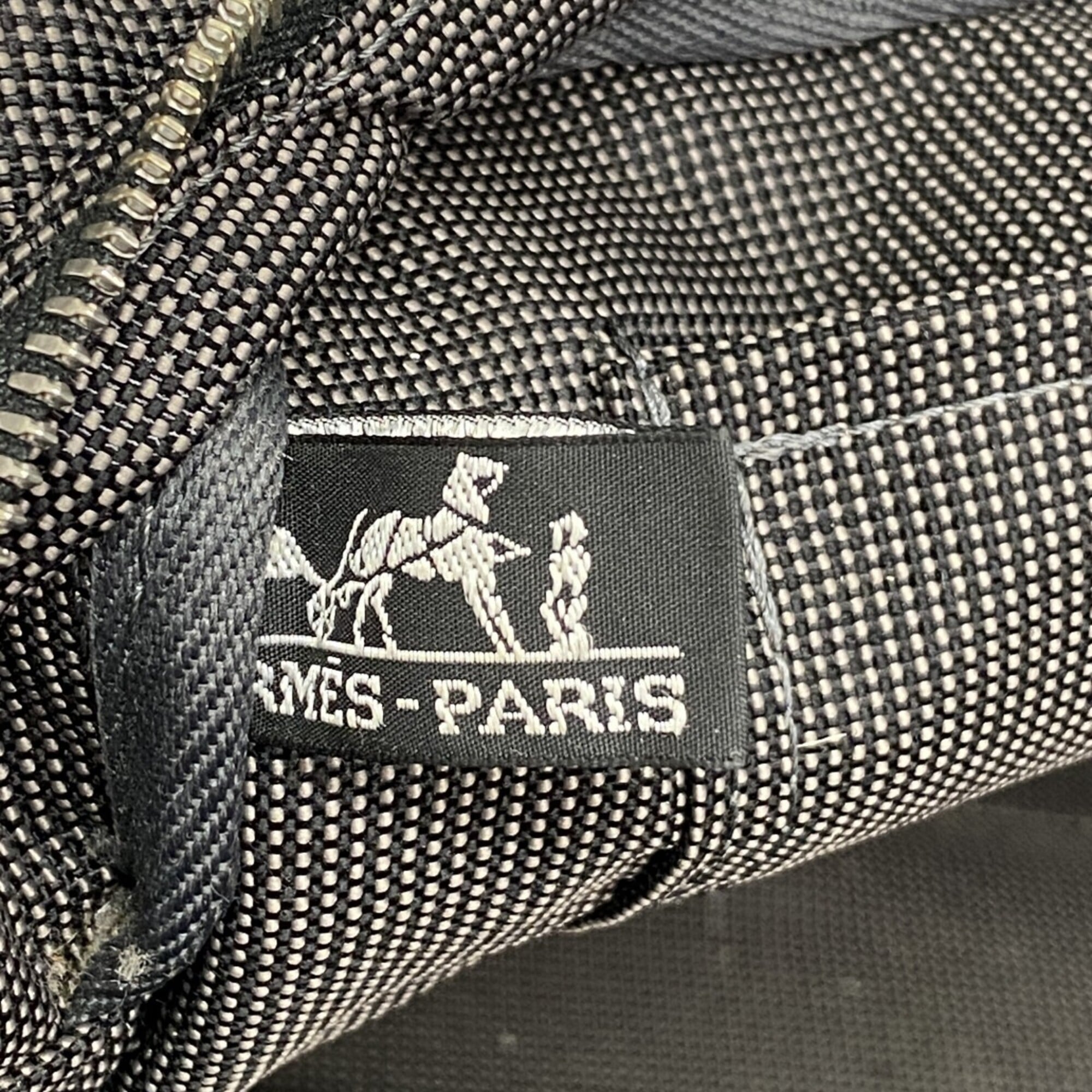 Hermes Gray Canvas Tote Bag (Pre-Owned)