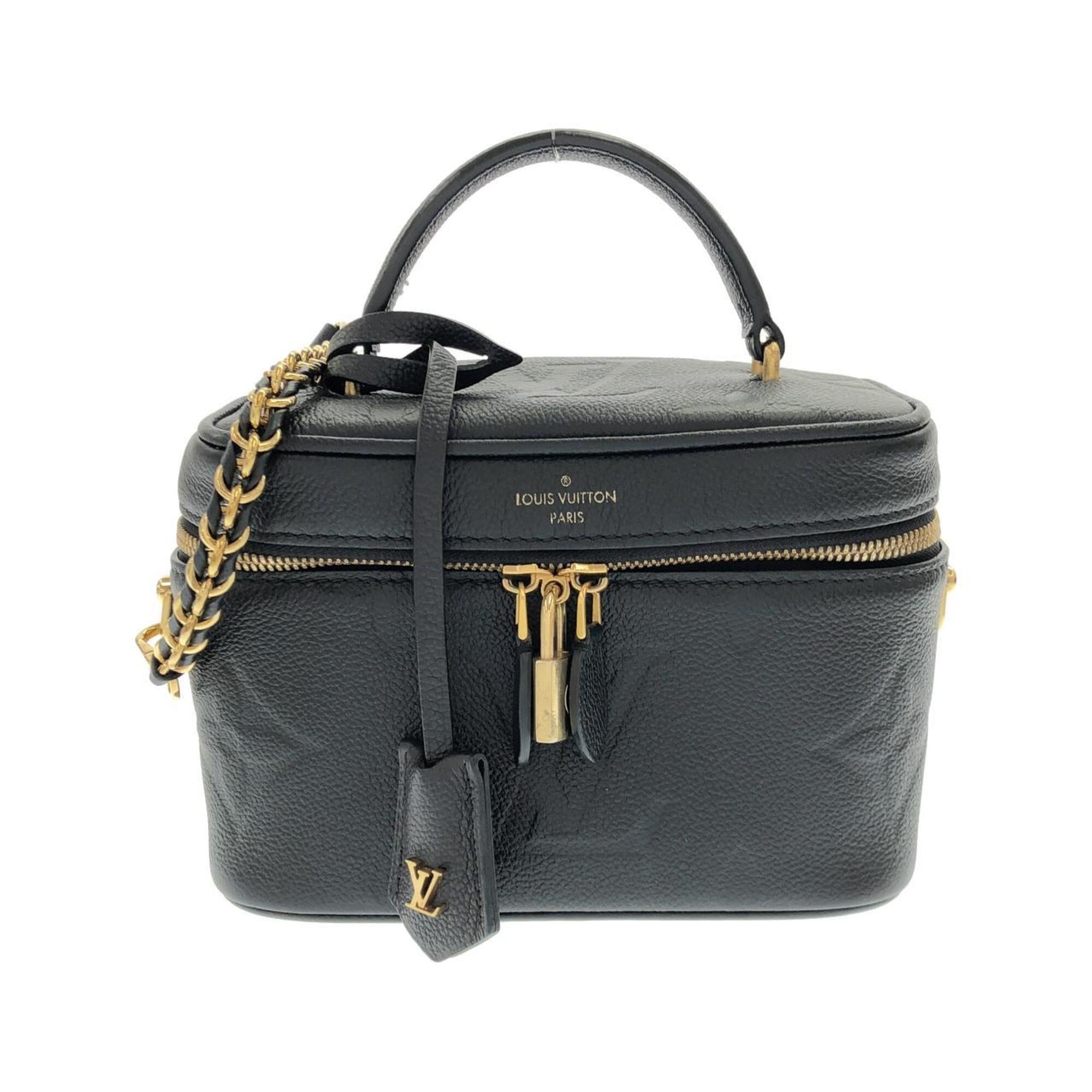 Louis Vuitton Black Leather Handbag (Pre-Owned)
