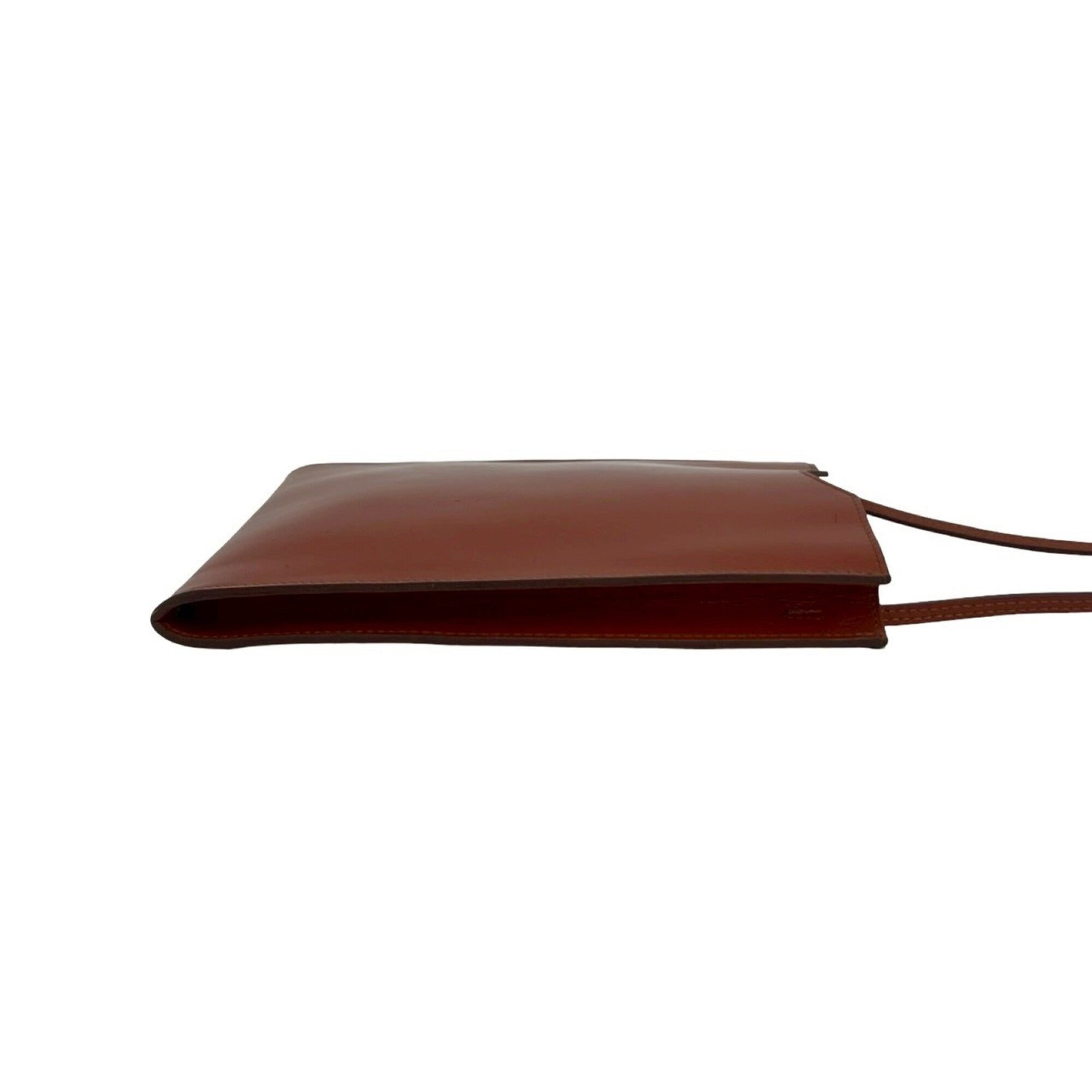 Hermes Brown Leather Pochette Shoulder Bag (Pre-Owned)