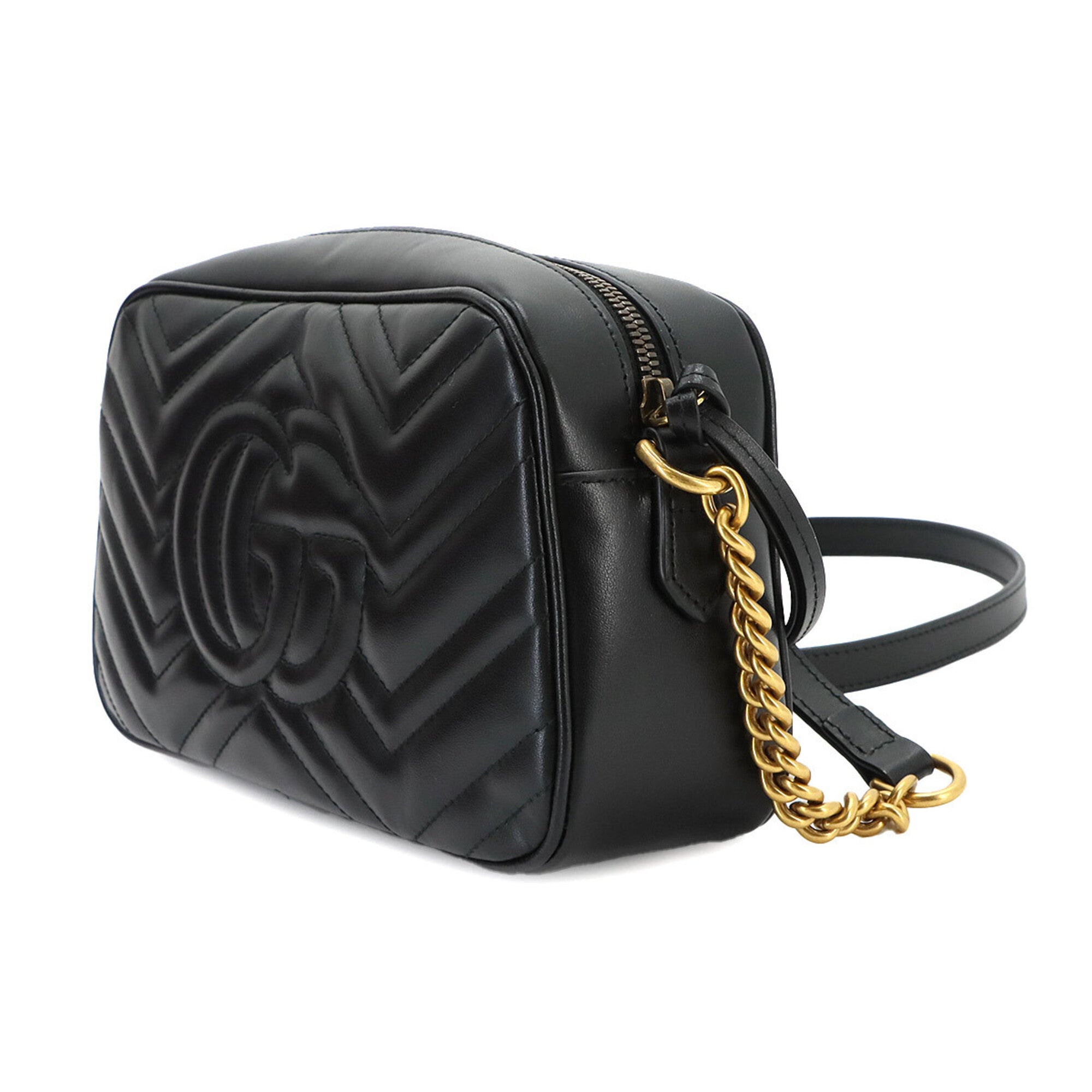 Gucci Black Leather Handbag Shoulder Bag (Pre-Owned)