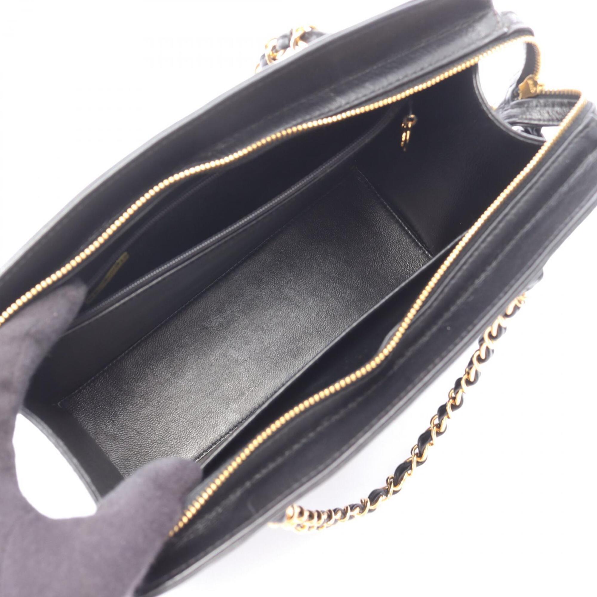 Chanel Black Leather Handbag (Pre-Owned)