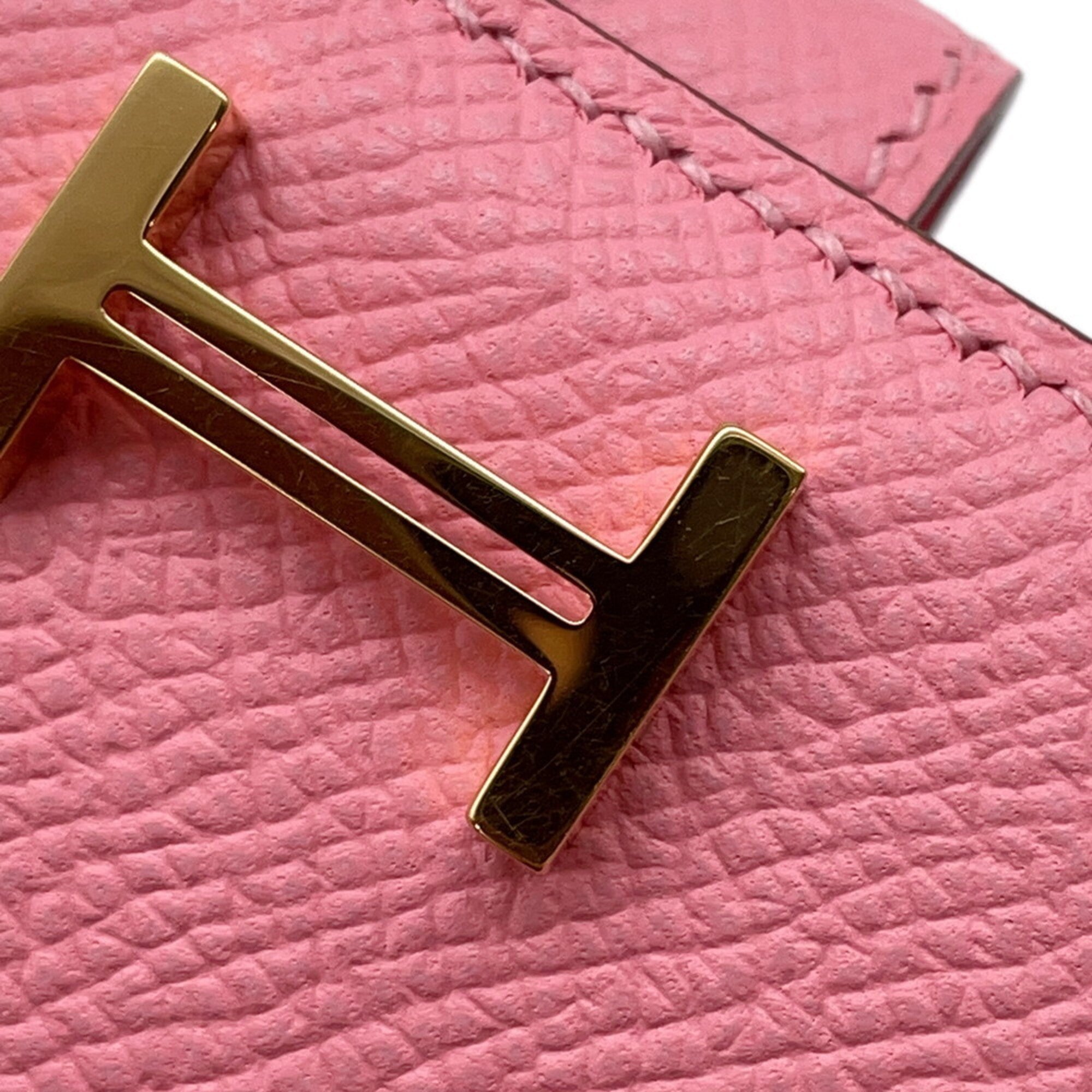 Hermes Rose Confetti Epsom Leather Long Wallet (Bi-Fold) (Pre-Owned)