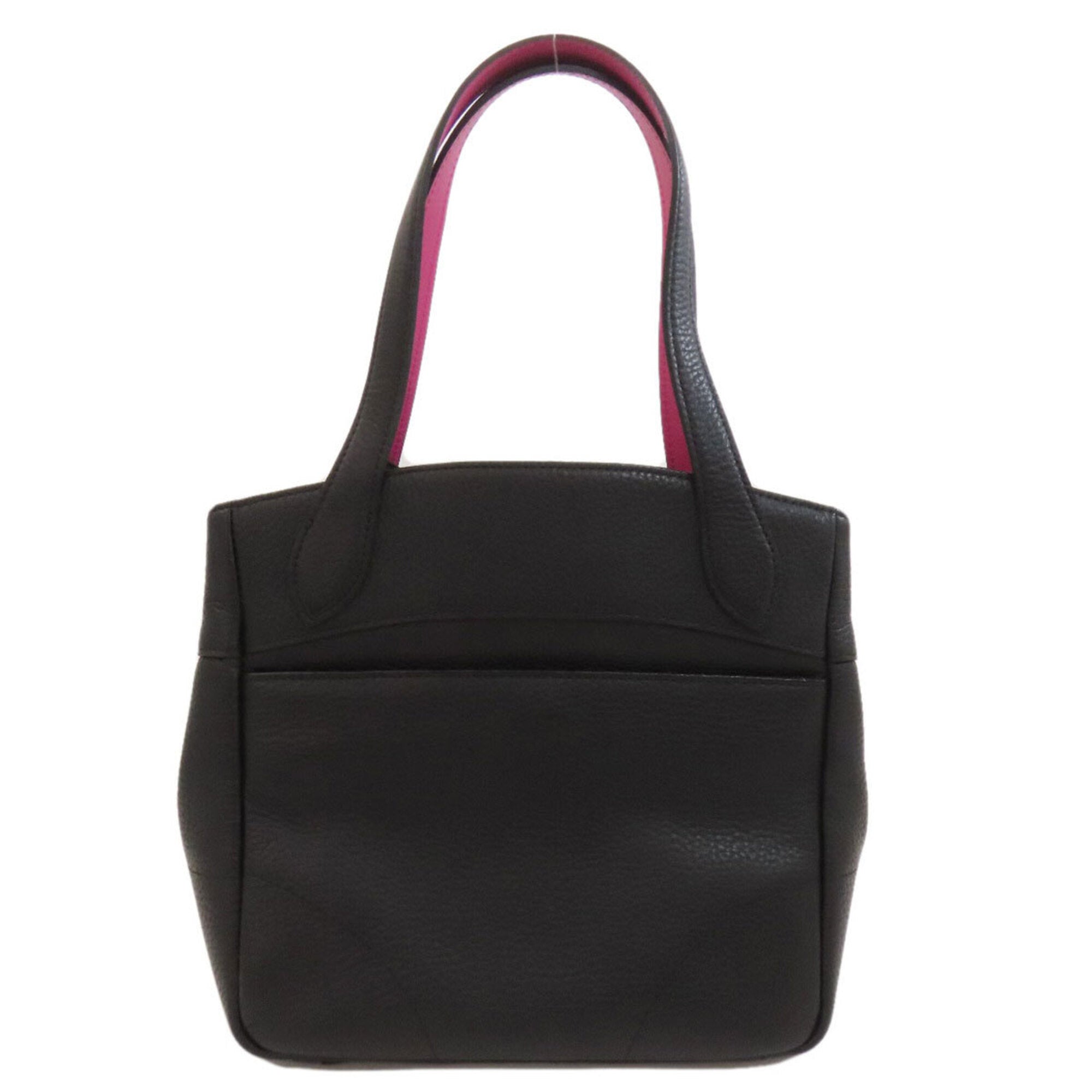 A.D.M.J Black Leather Handbag (Pre-Owned)