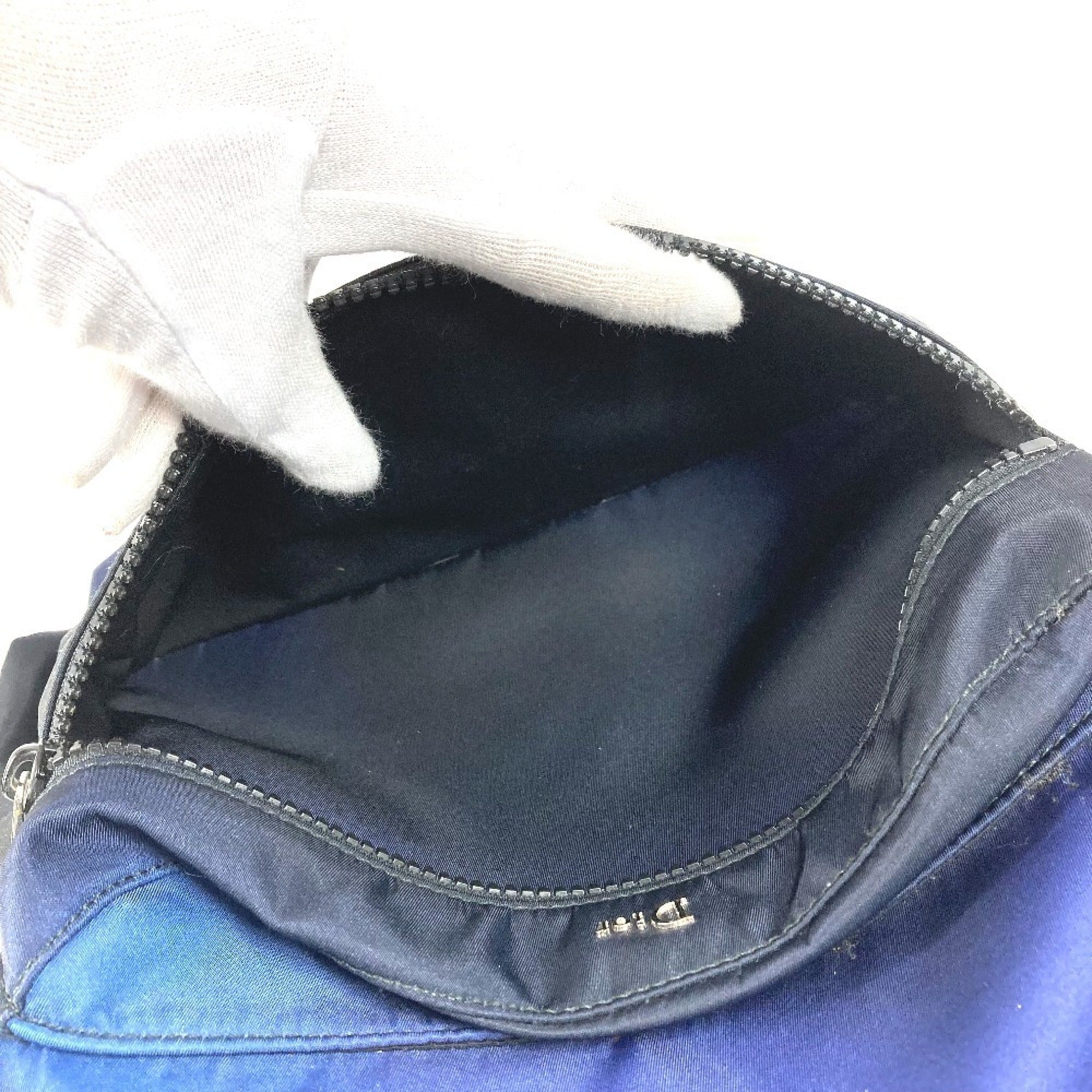 Christian Dior Black Blue Nylon Backpack (Pre-Owned)