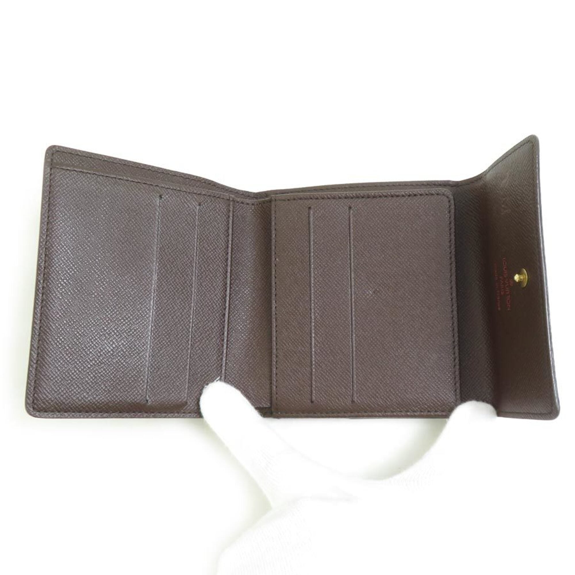 Louis Vuitton Damier Canvas Ebene Damier Canvas Wallet (Bi-Fold) (Pre-Owned)
