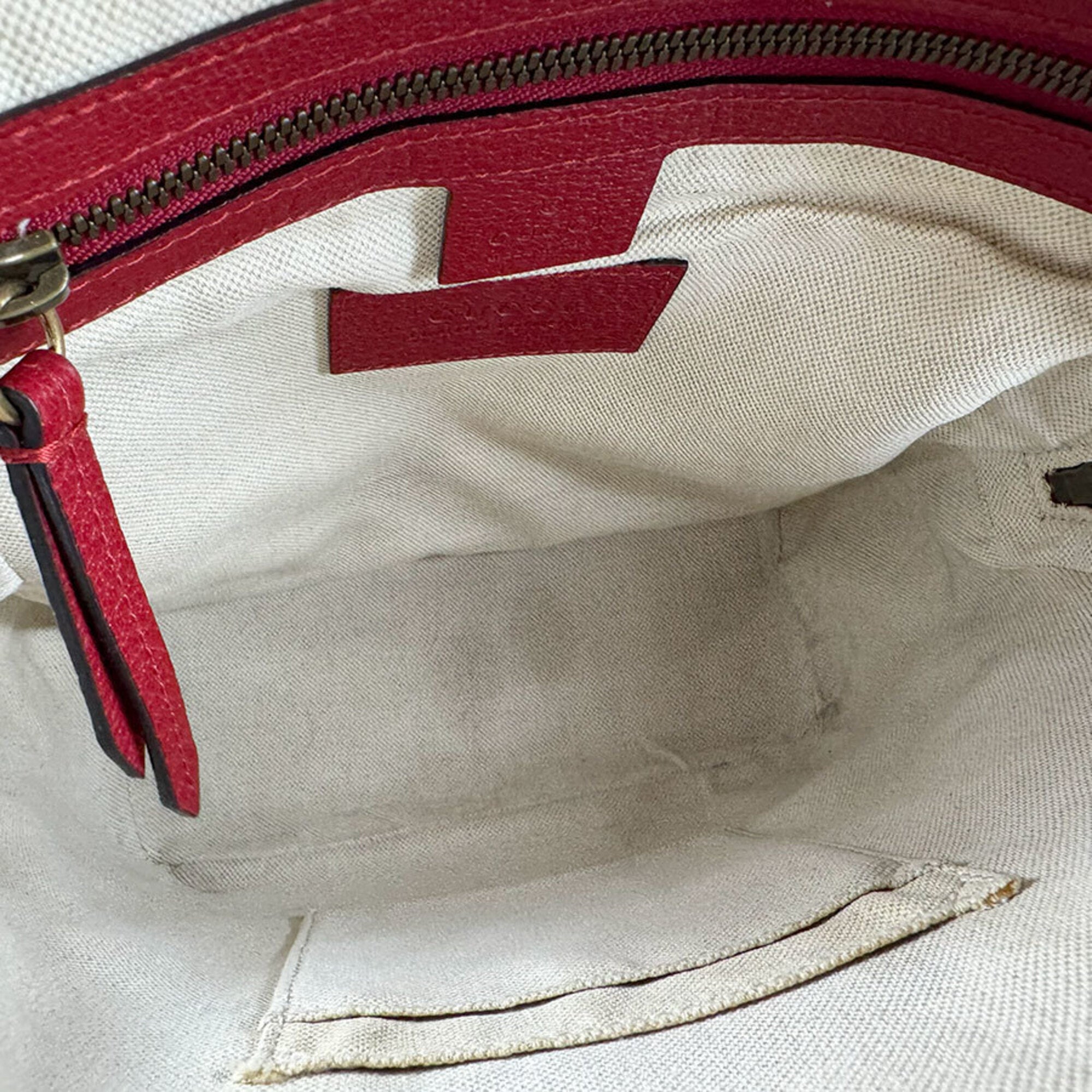 Gucci Brown Pink Red Color Gg Supreme Backpack (Pre-Owned)
