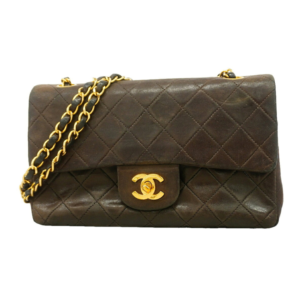 Chanel Black Leather Shoulder Bag (Pre-Owned)