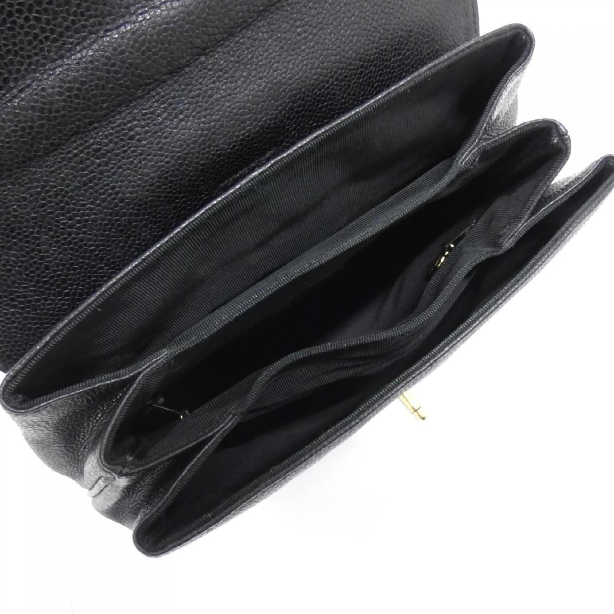 Chanel Black Grained Calfskin Backpack (Pre-Owned)