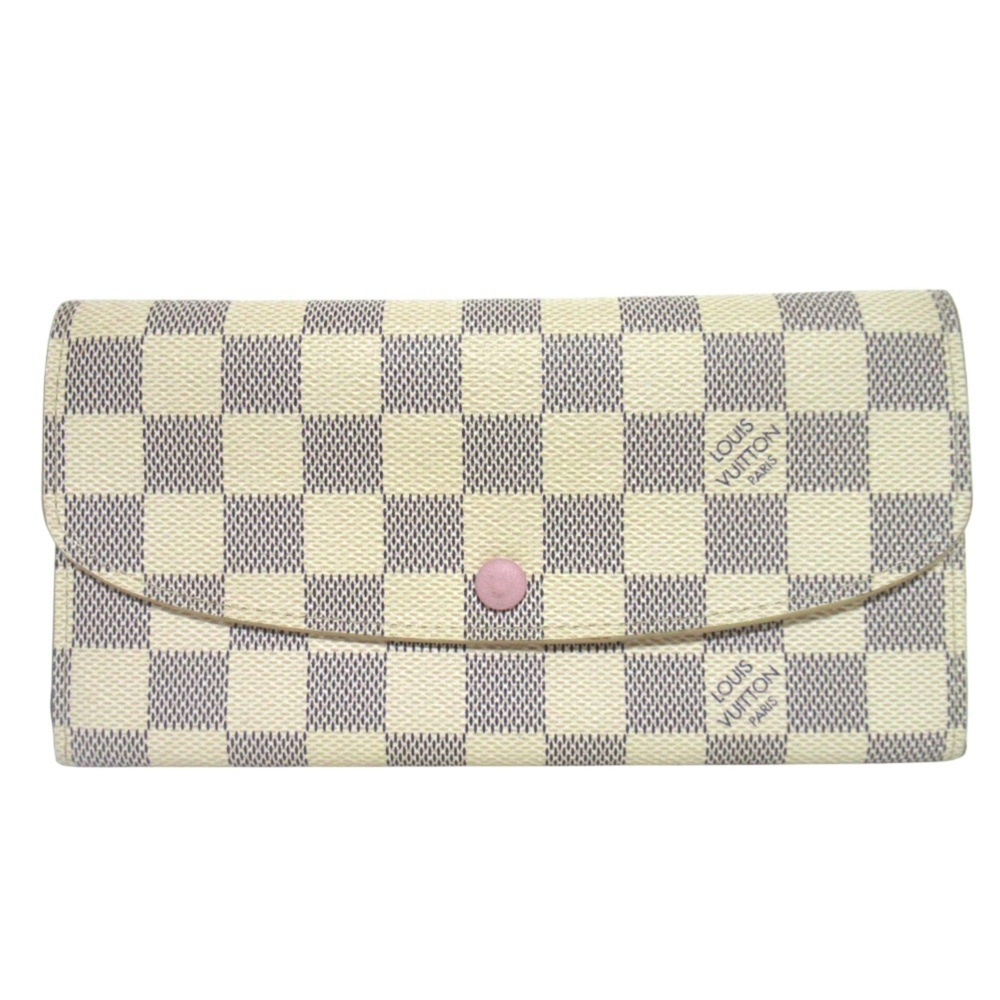 Louis Vuitton Ivory Navy Rose Ballerine Damier Azur Long Wallet (Bi-Fold) (Pre-Owned)