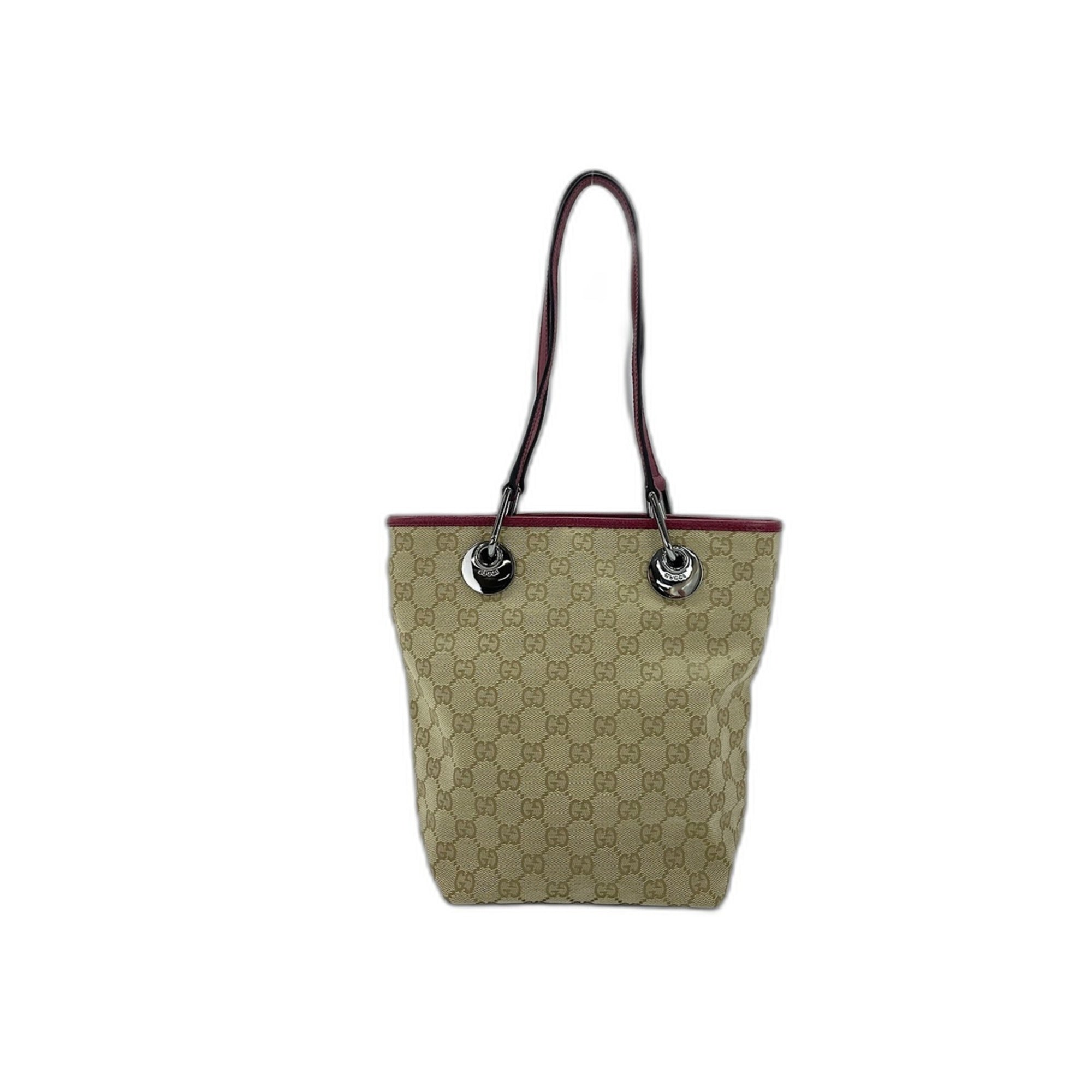Gucci Beige Gg Canvas Tote Bag (Pre-Owned)