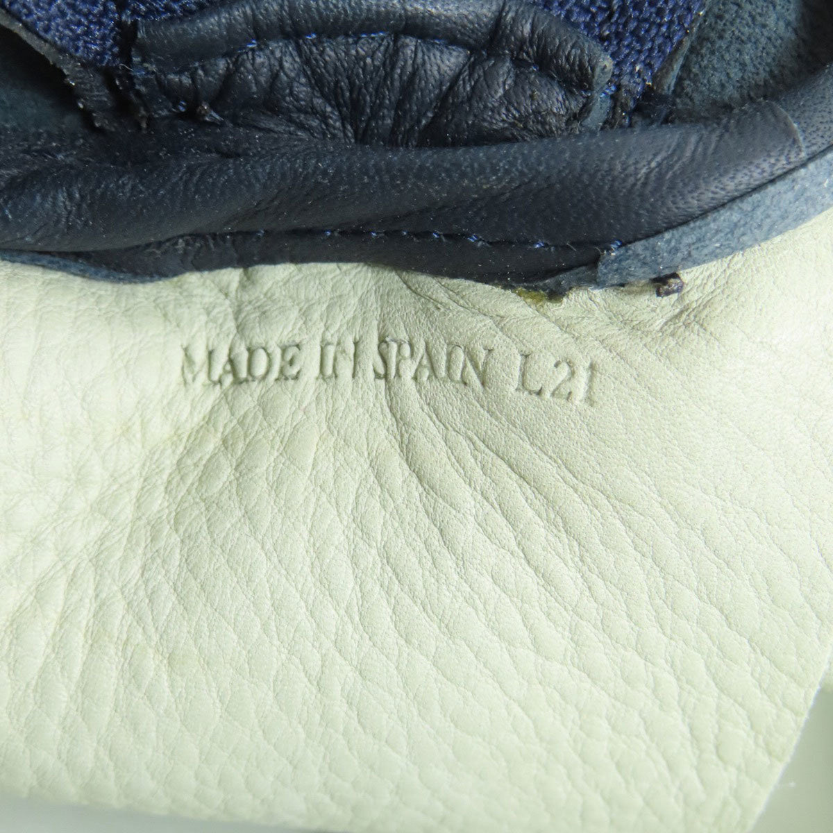 Loewe Navy Leather Suede Tote Bag (Pre-Owned)
