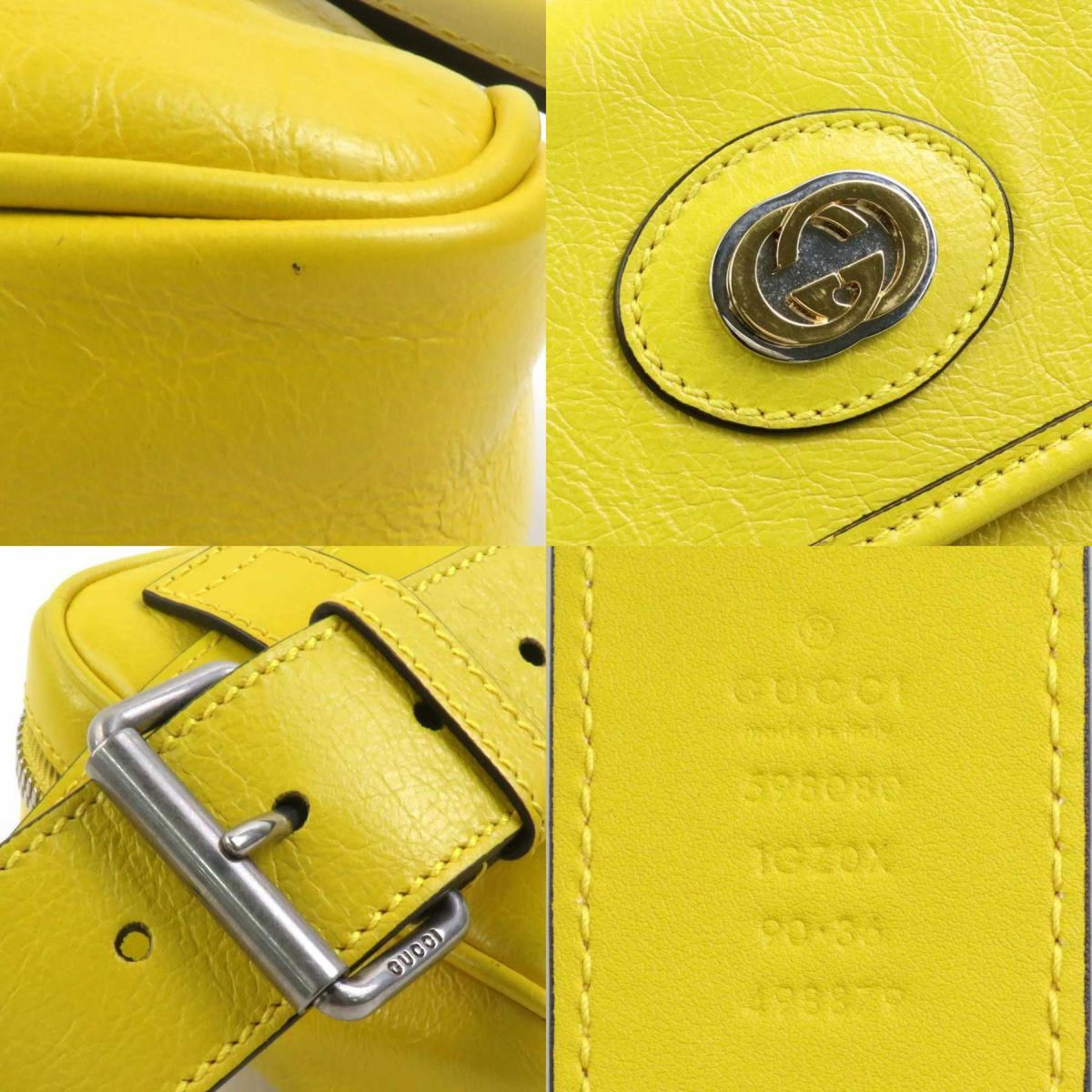 Gucci Yellow Leather Fanny Pack (Pre-Owned)