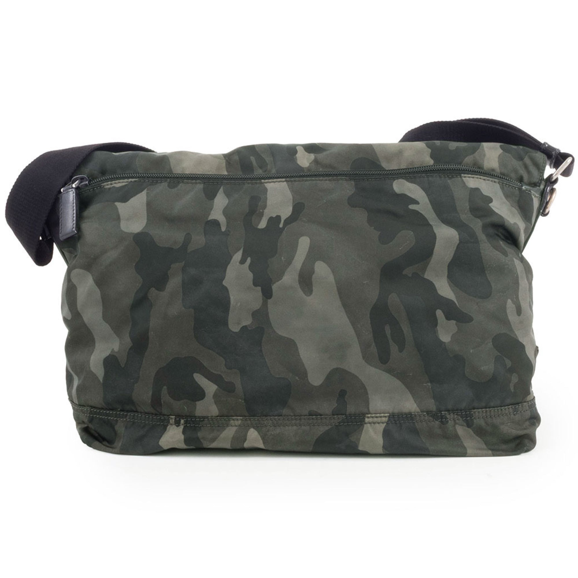 Prada Green Multi-Color Nylon Shoulder Bag (Pre-Owned)