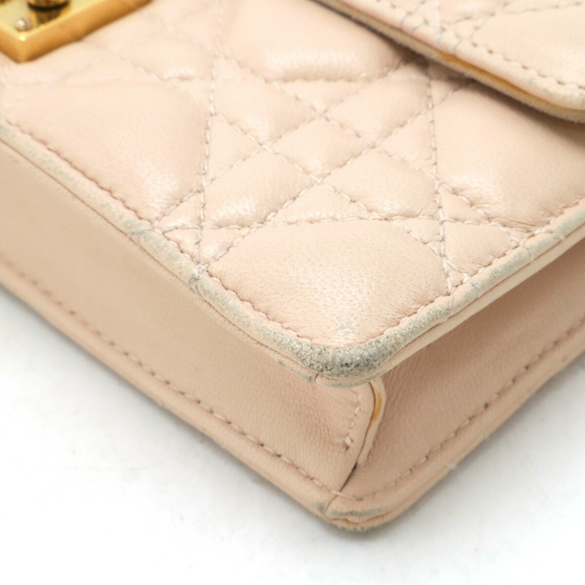 Christian Dior Baby Pink Leather Clutch Bag (Pre-Owned)