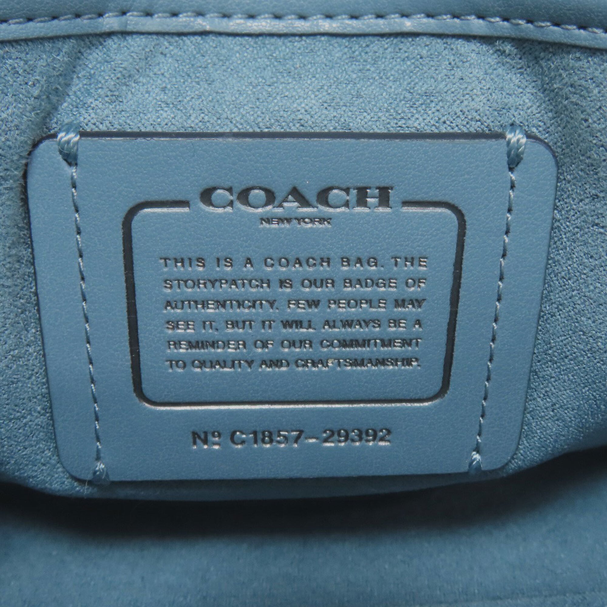 Coach Light Blue Leather Shoulder Bag (Pre-Owned)