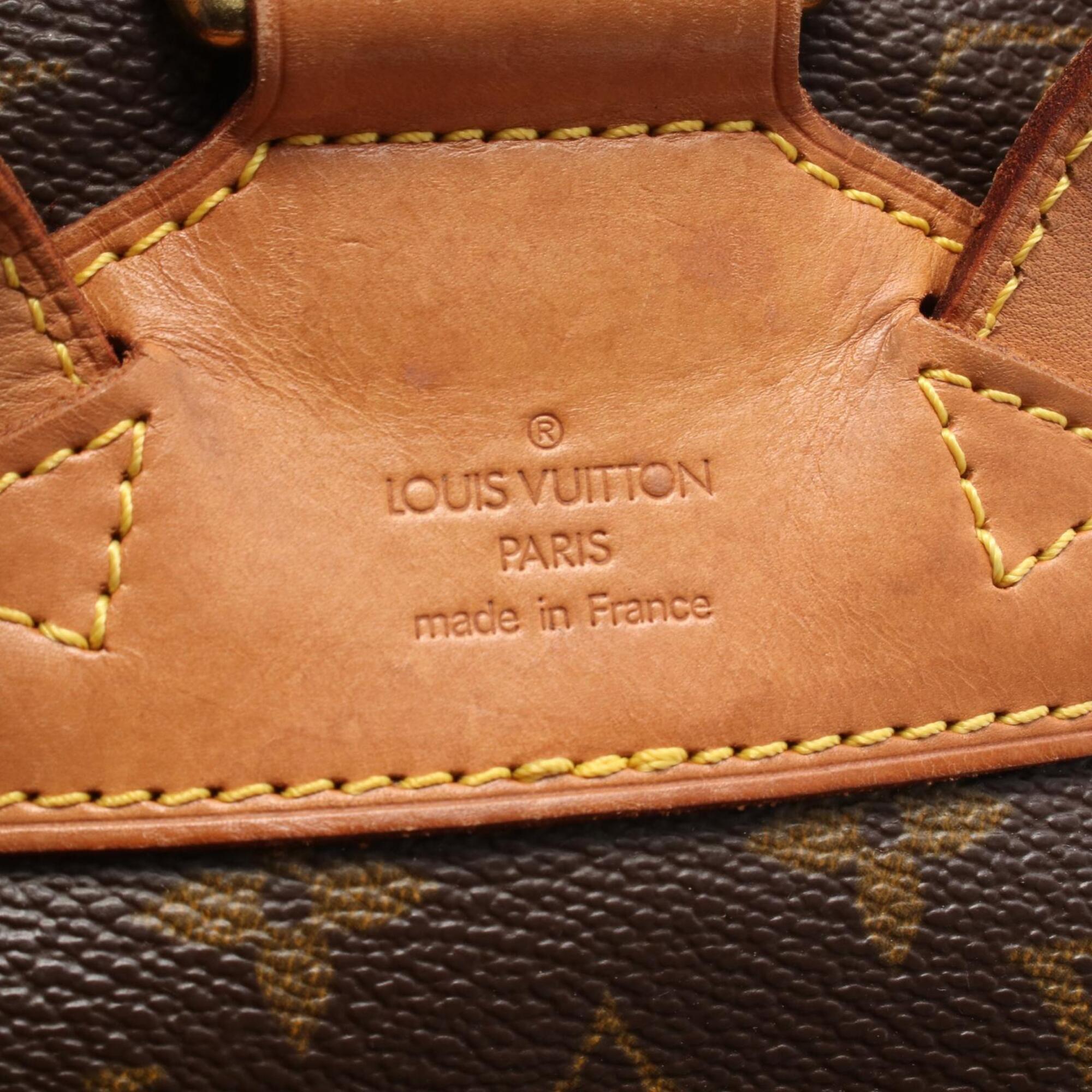 Louis Vuitton Monogram Brown Coated Canvas Leather Backpack (Pre-Owned)