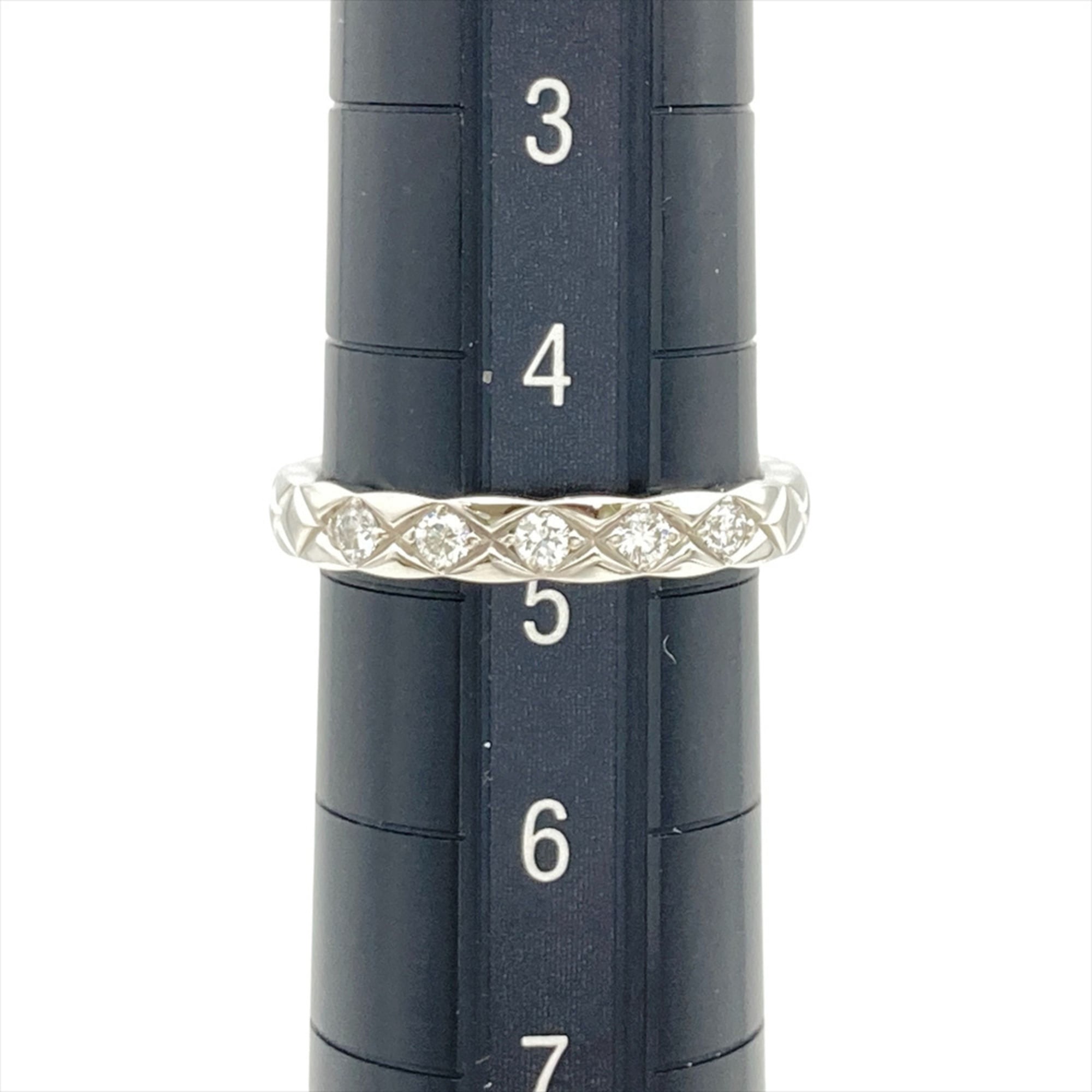 Chanel Platinum Platinum 950 Band Ring (Pre-Owned)