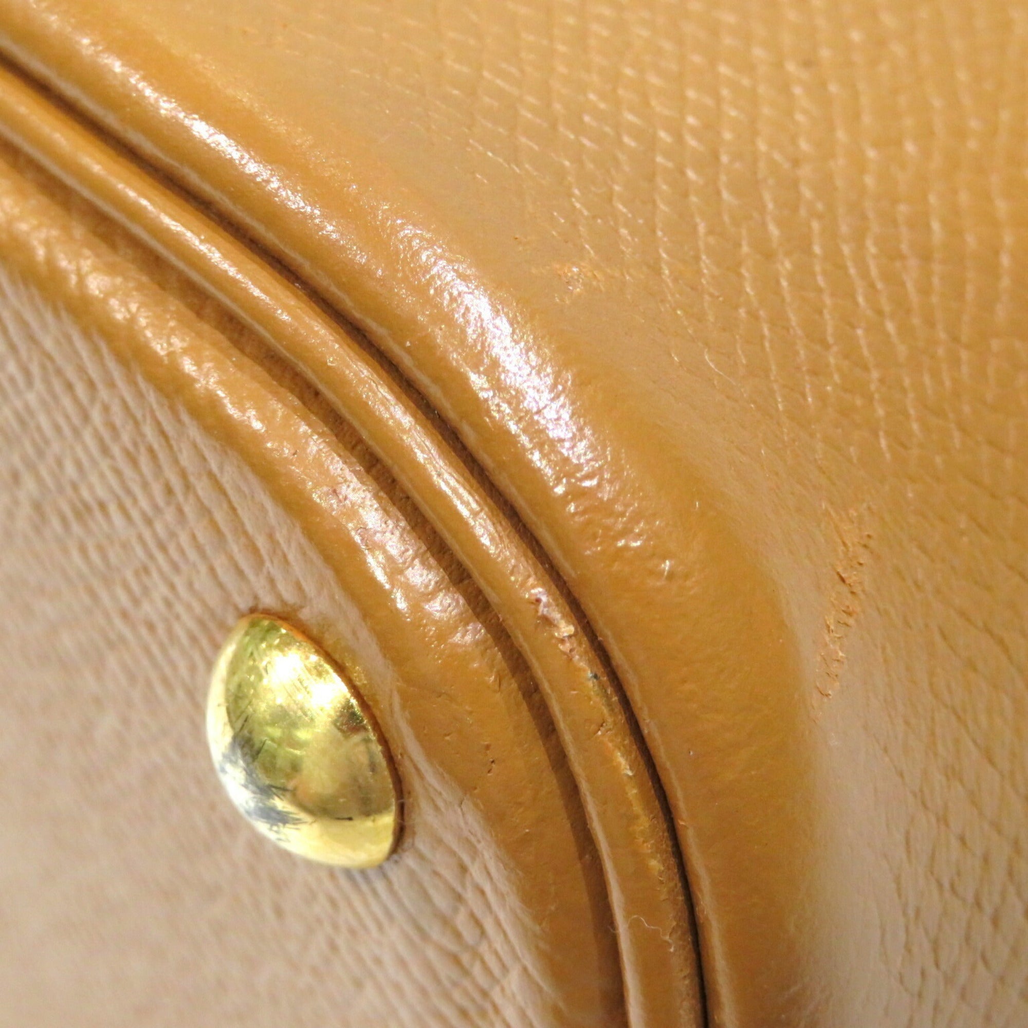 Hermes Gold Courchevel Leather Handbag (Pre-Owned)
