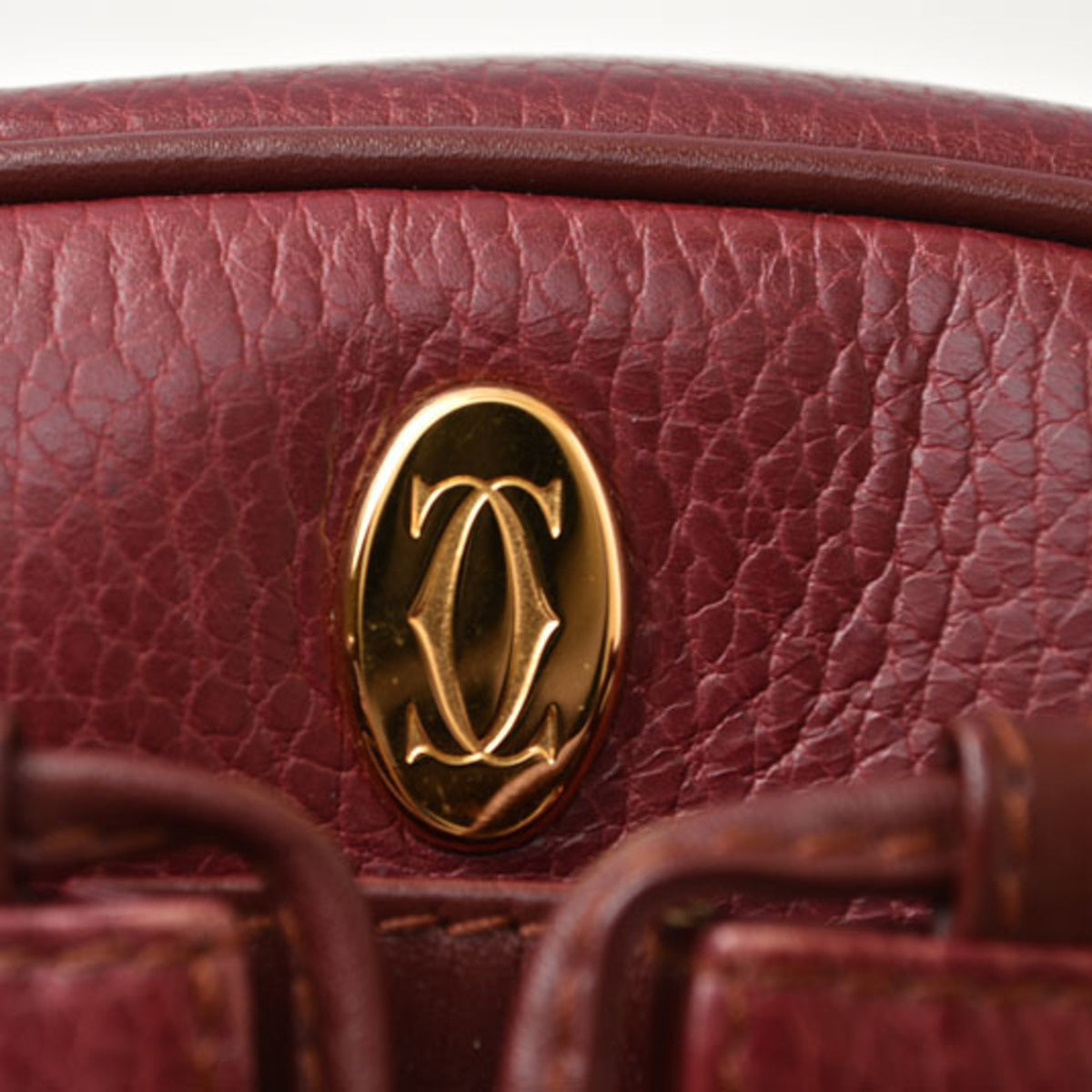 Cartier Must Bordeaux Leather Shoulder Bag (Pre-Owned)