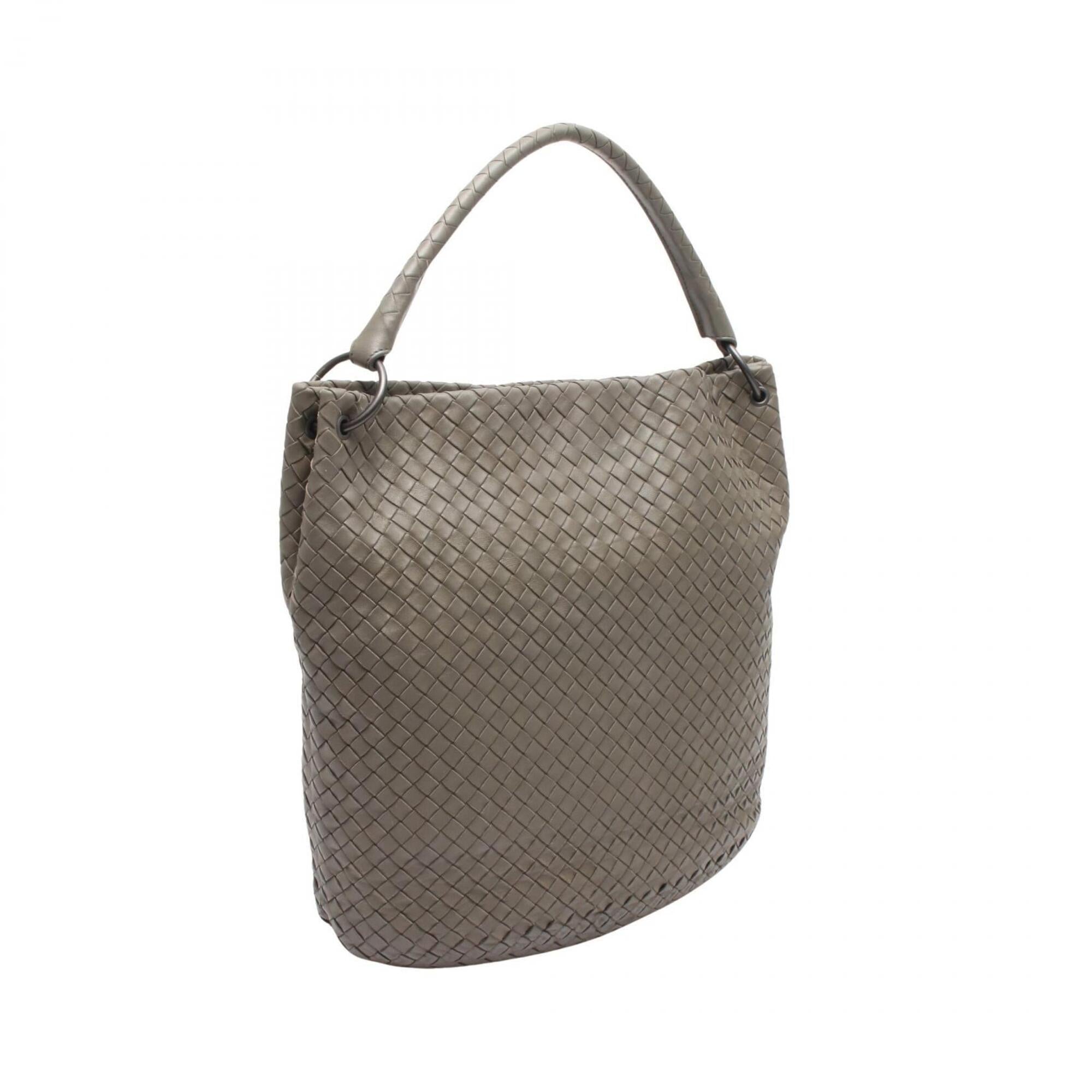Bottega Veneta Intrecciato Gray Intrecciato Handbag Shoulder Bag (Pre-Owned)