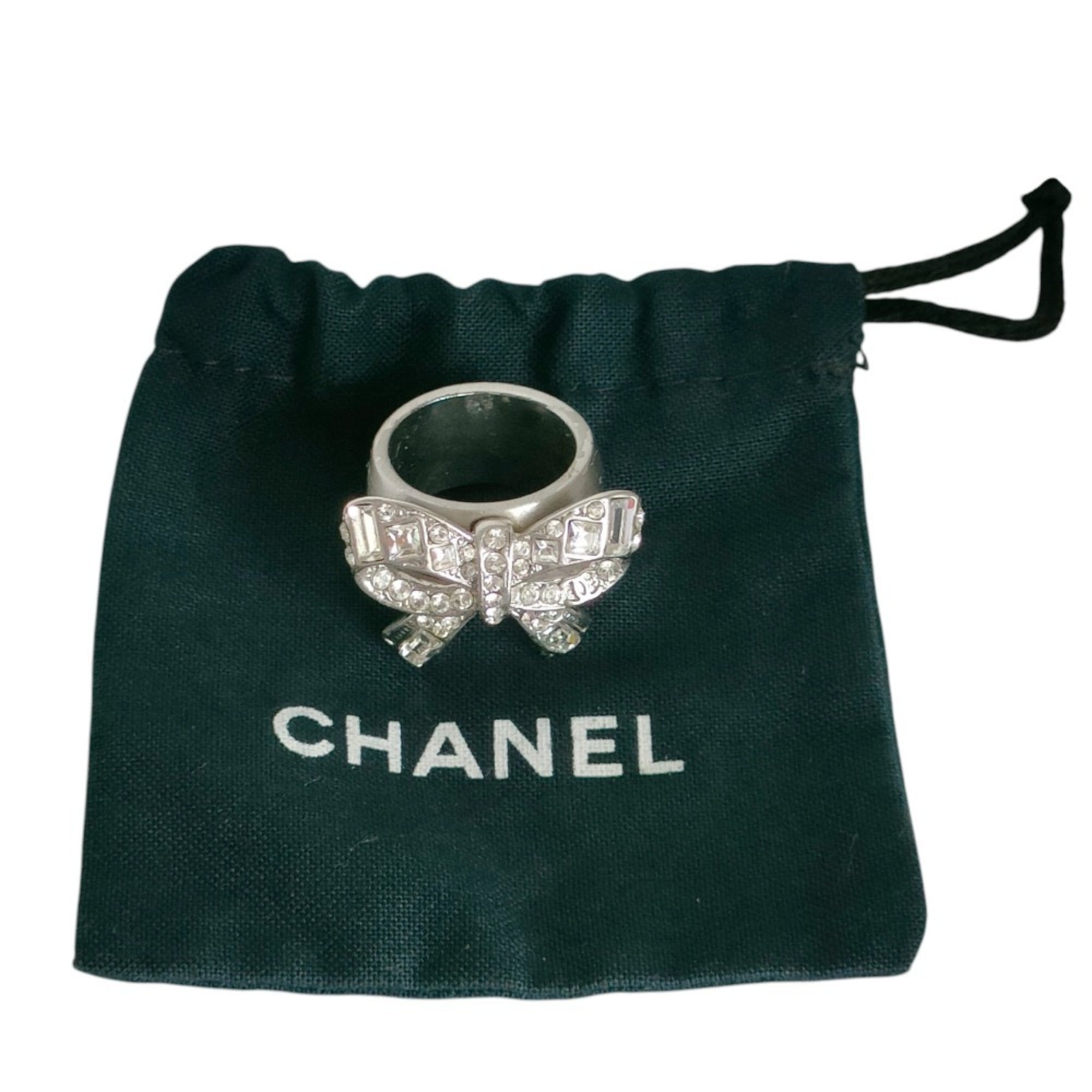 Chanel Silver Band Ring (Pre-Owned)