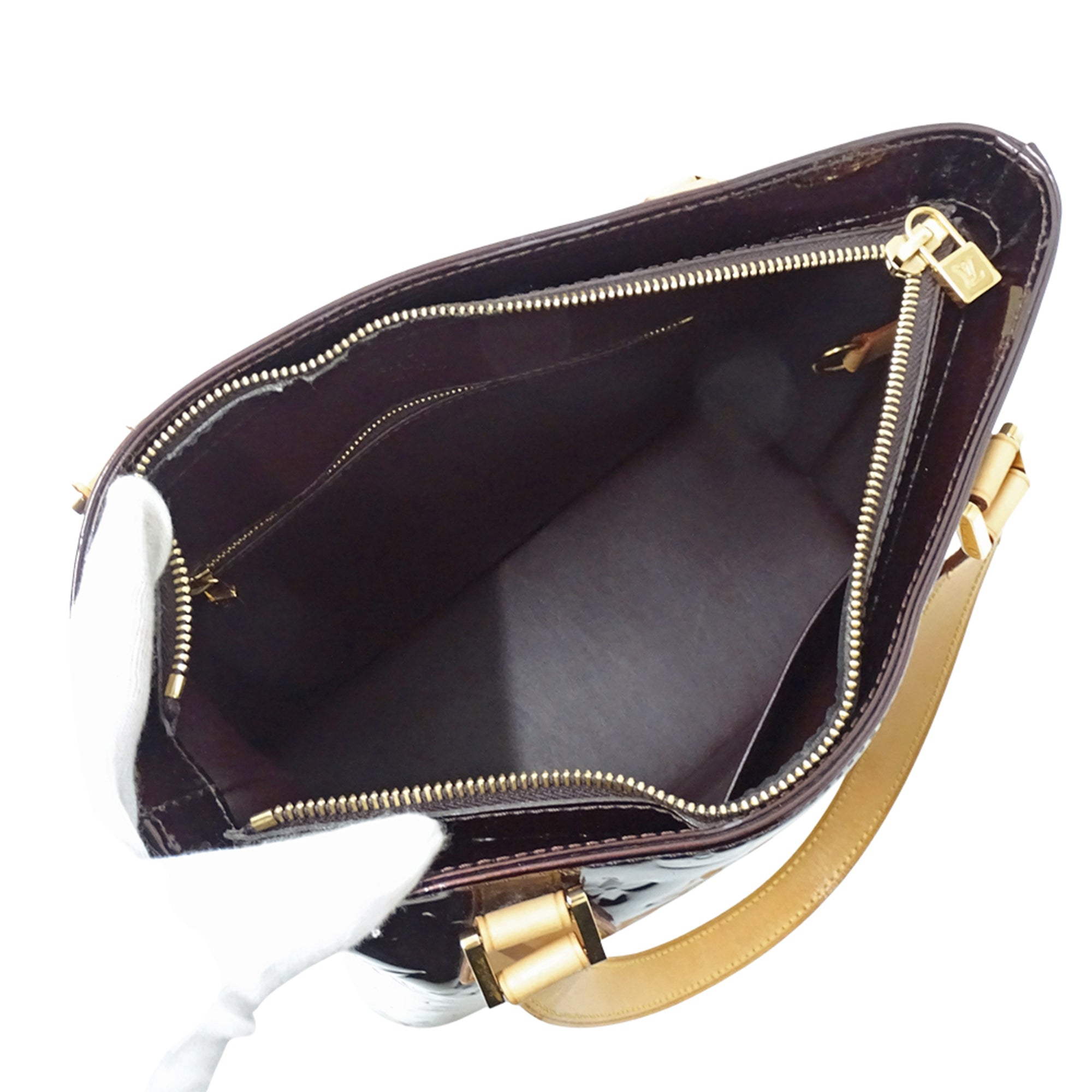 Louis Vuitton Purple Monogram Vernis Handbag Tote Bag (Pre-Owned)