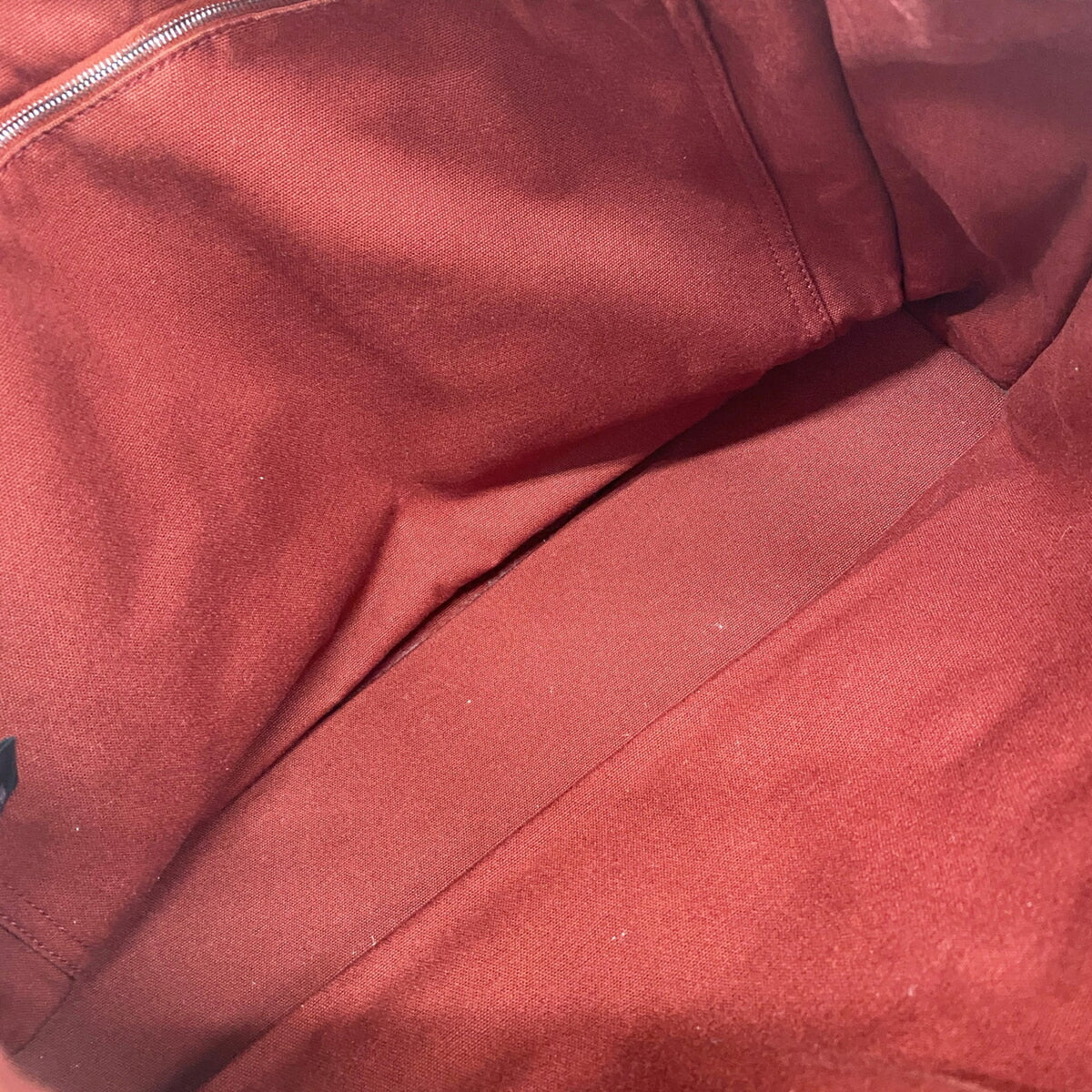 Hermes Red Color Canvas Tote Bag (Pre-Owned)