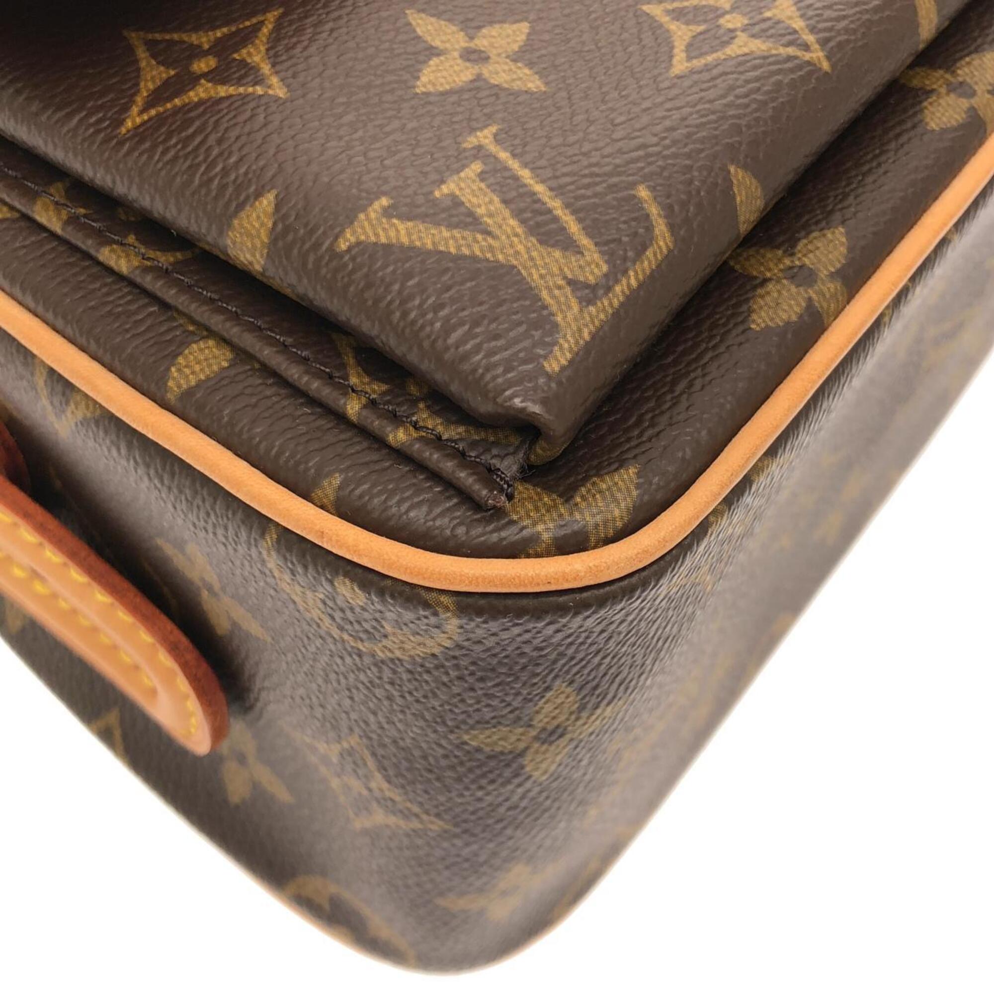 Louis Vuitton Marron Coated Canvas Shoulder Bag (Pre-Owned)