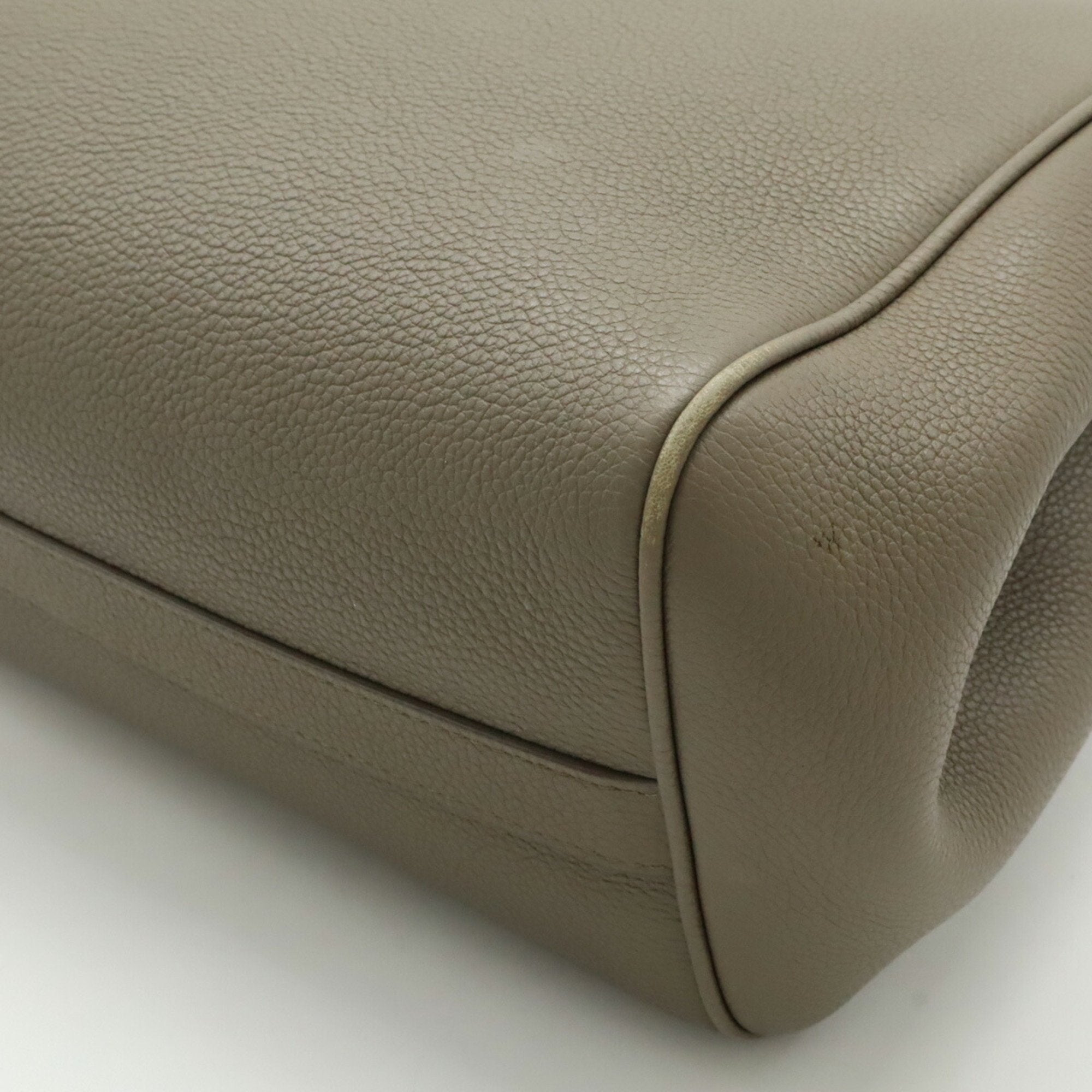 Celine Grayish Leather Shoulder Bag Tote Bag (Pre-Owned)