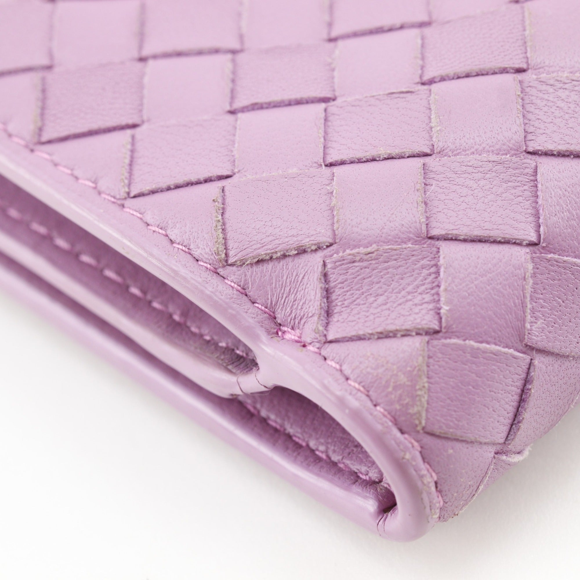 Bottega Veneta Pink Leather Long Wallet (Bi-Fold) (Pre-Owned)