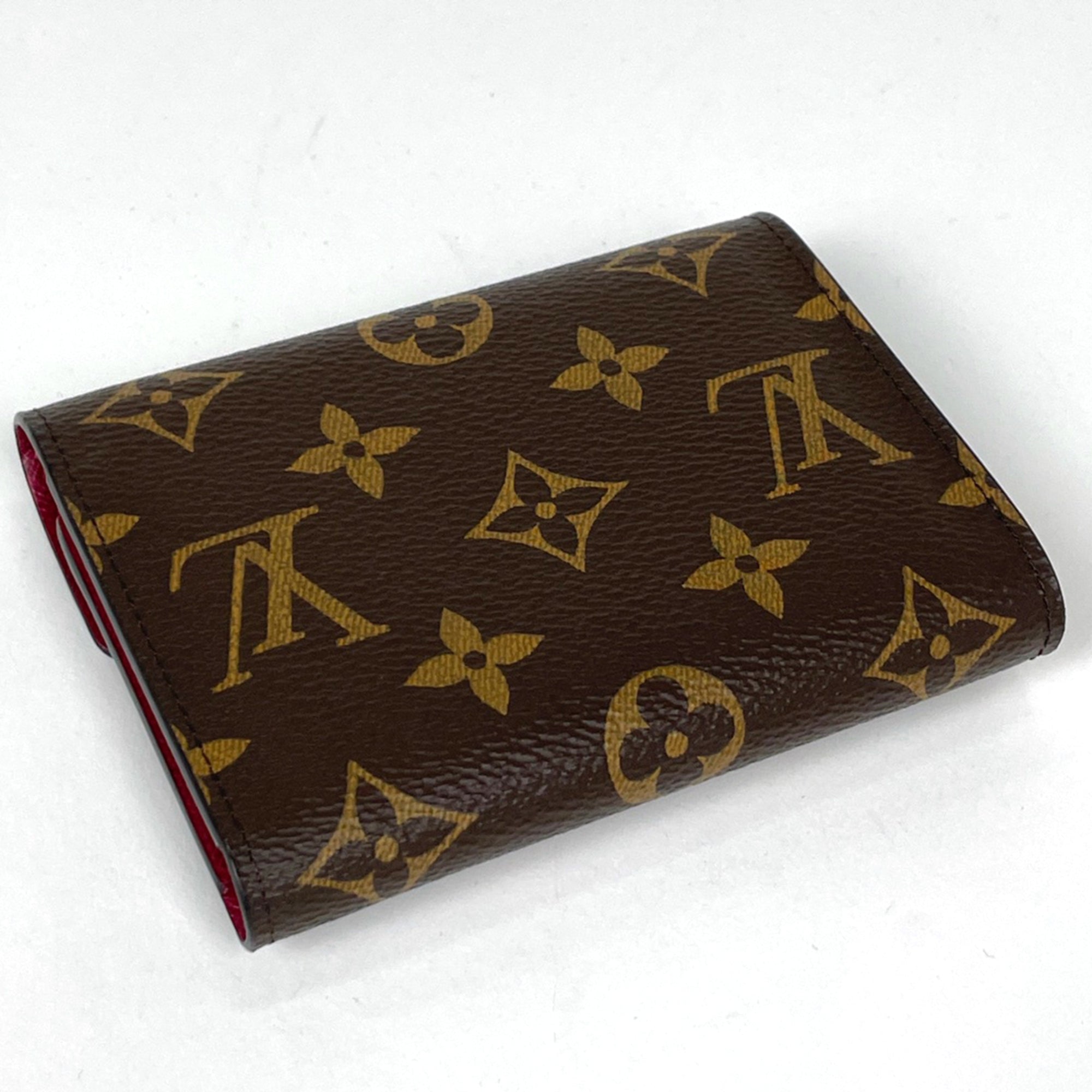 Louis Vuitton Brown Fuchsia Monogram Monogram Wallet (Tri-Fold) (Pre-Owned)