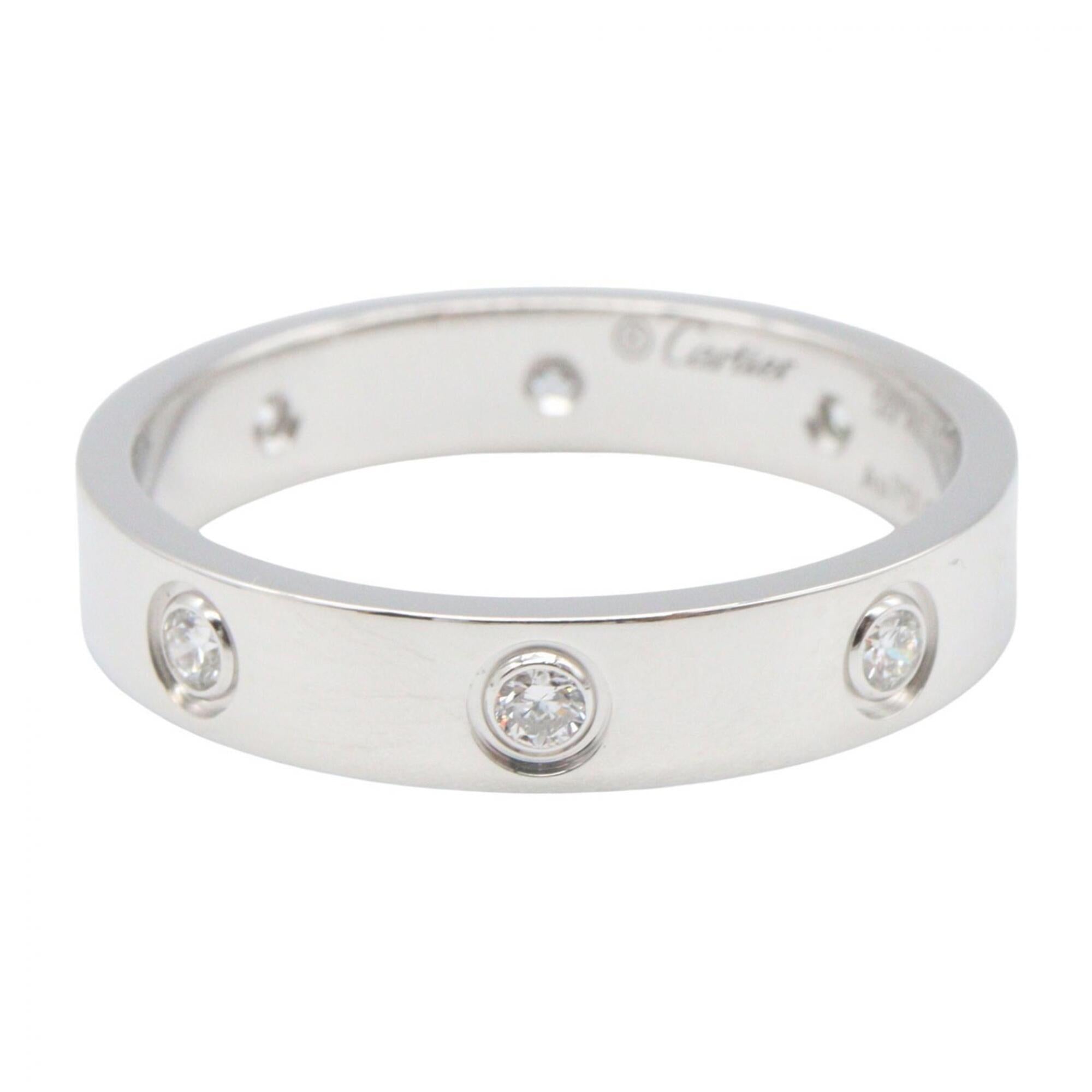 Cartier Silver Clear White Gold (18K) Band Ring (Pre-Owned)