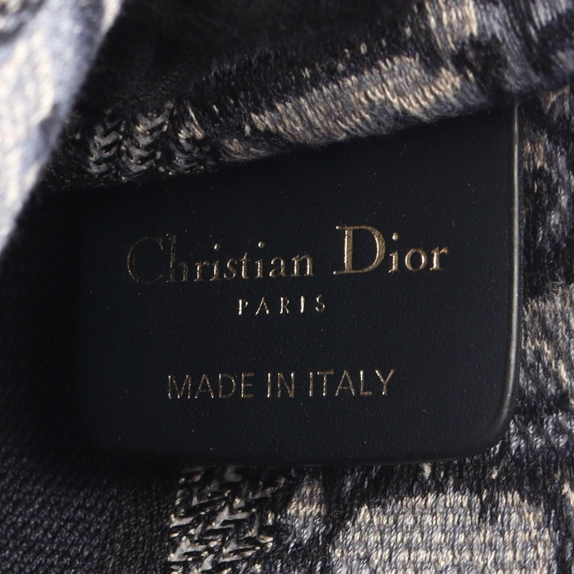 Christian Dior Ivory Navy Canvas Handbag Tote Bag (Pre-Owned)