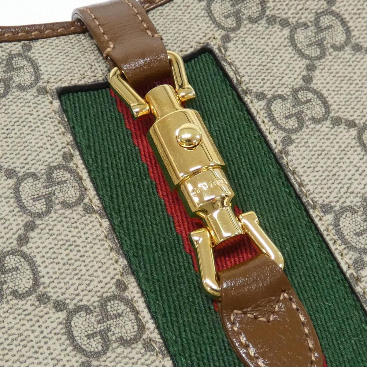 Gucci Beige Brown Gg Supreme Leather Handbag (Pre-Owned)