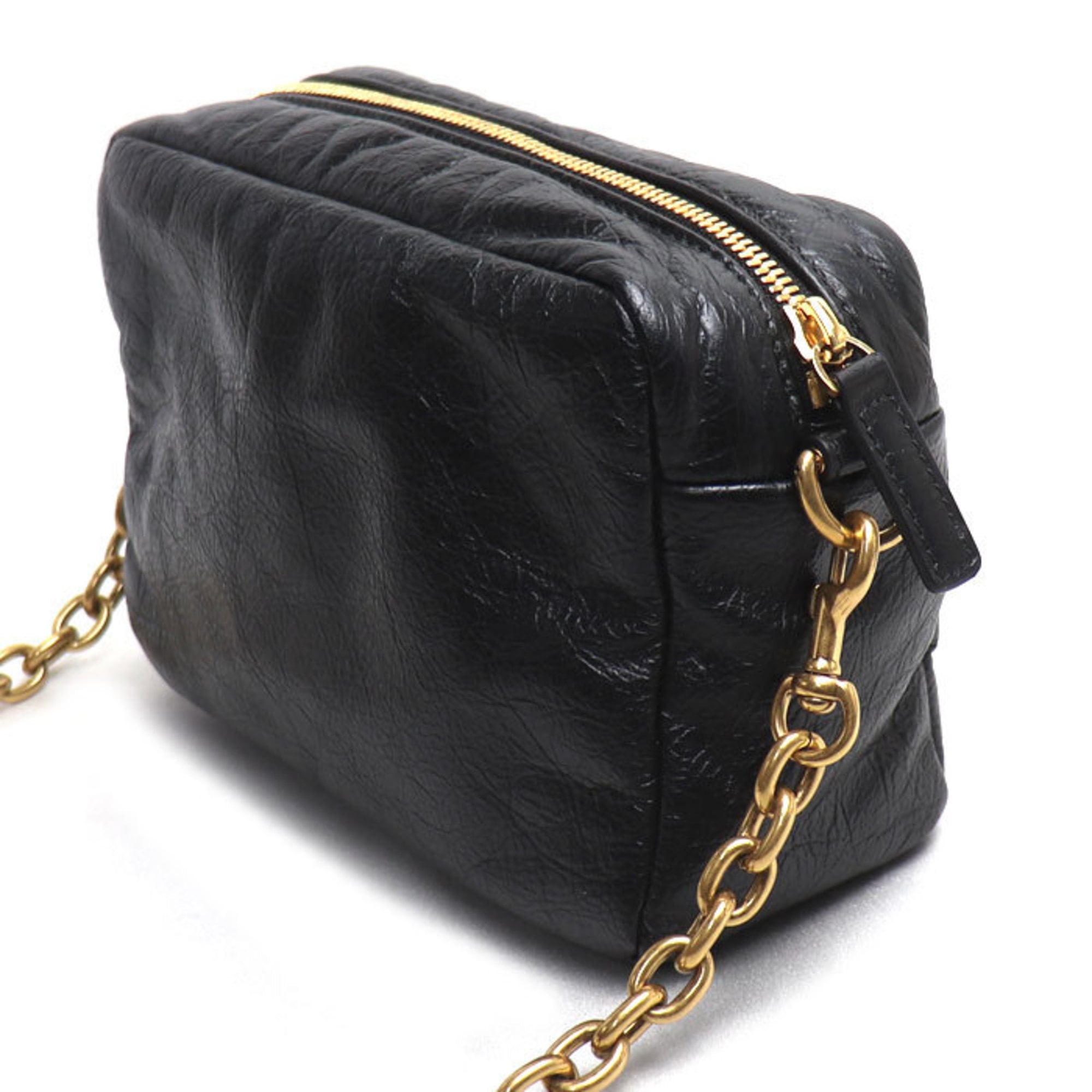Balenciaga Black Leather Shoulder Bag (Pre-Owned)