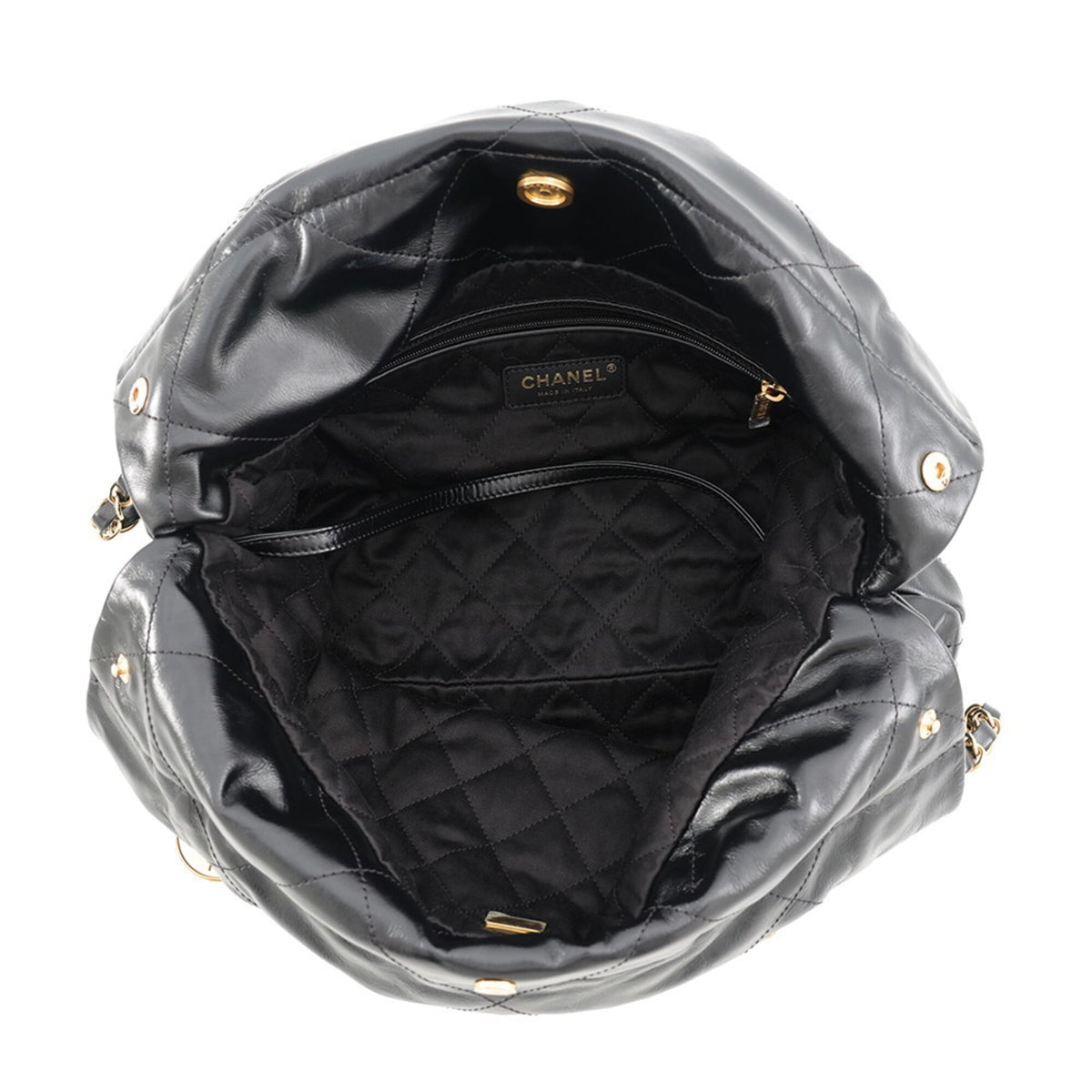 Chanel Black Leather Handbag Pouch (Pre-Owned)