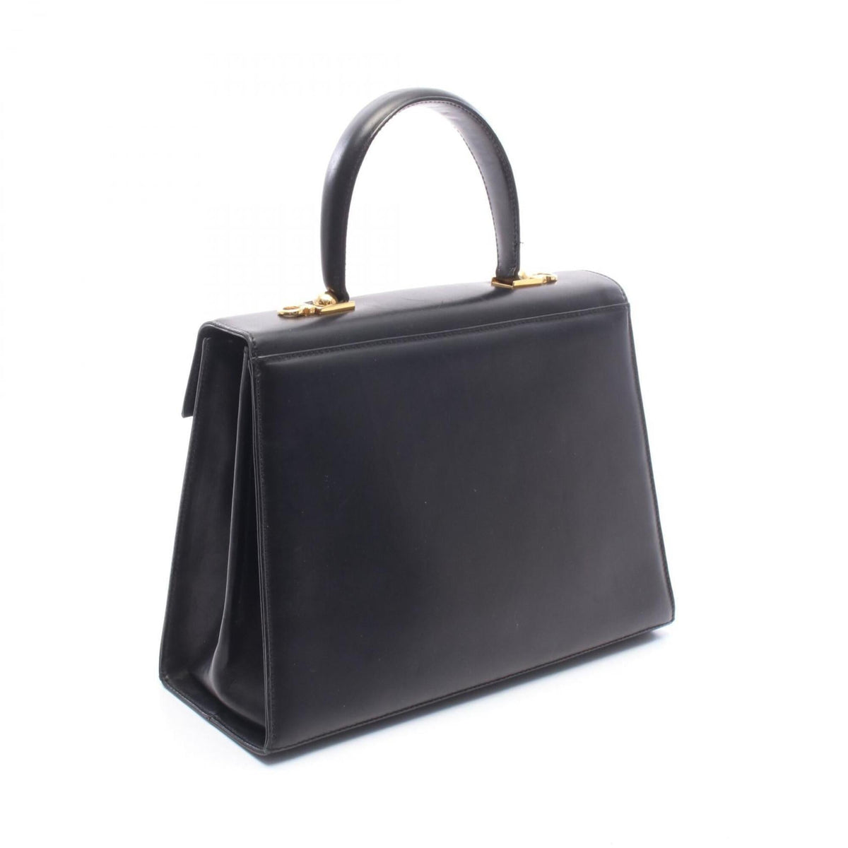 Salvatore Ferragamo Black Leather Handbag (Pre-Owned)