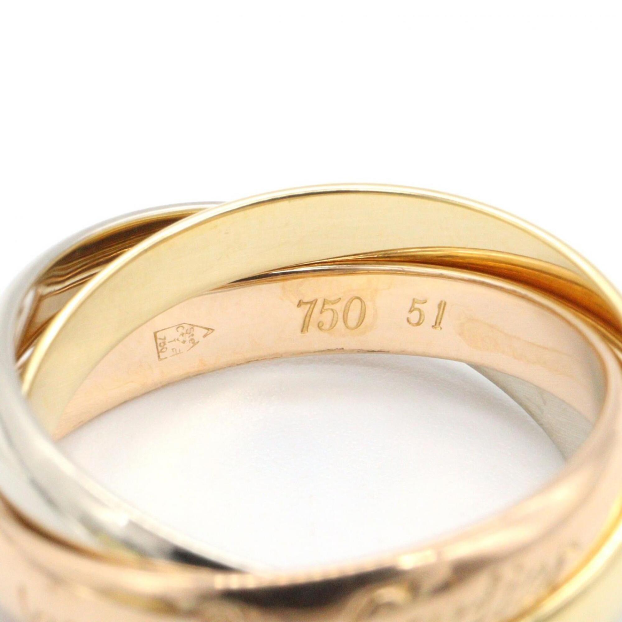 Cartier Gold Silver Yellow Gold (18K) Pink Gold (18K) White Gold (18K) Band Ring (Pre-Owned)