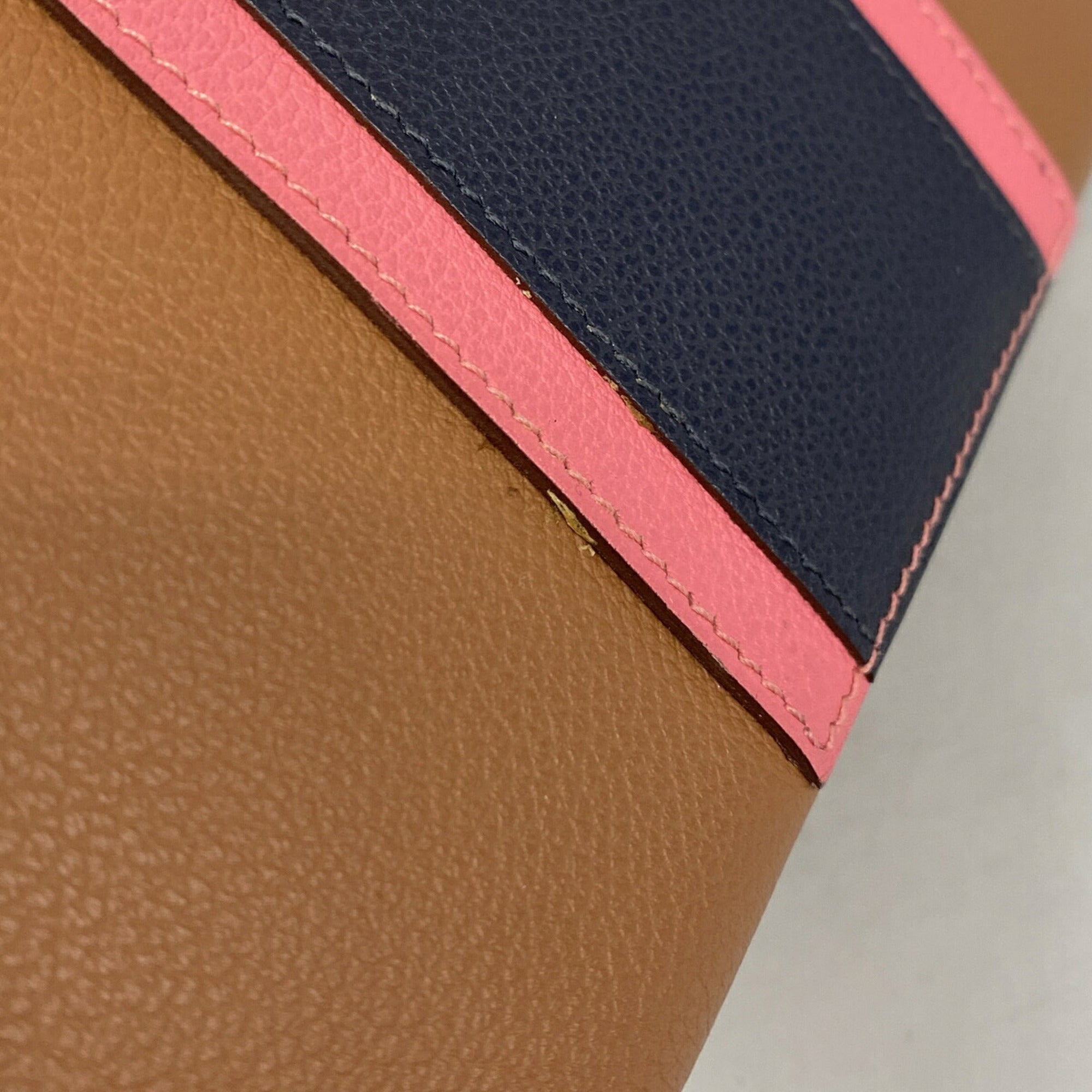 Hermes Blue Nuit Gold Rose Azalee Shoulder Bag (Pre-Owned)