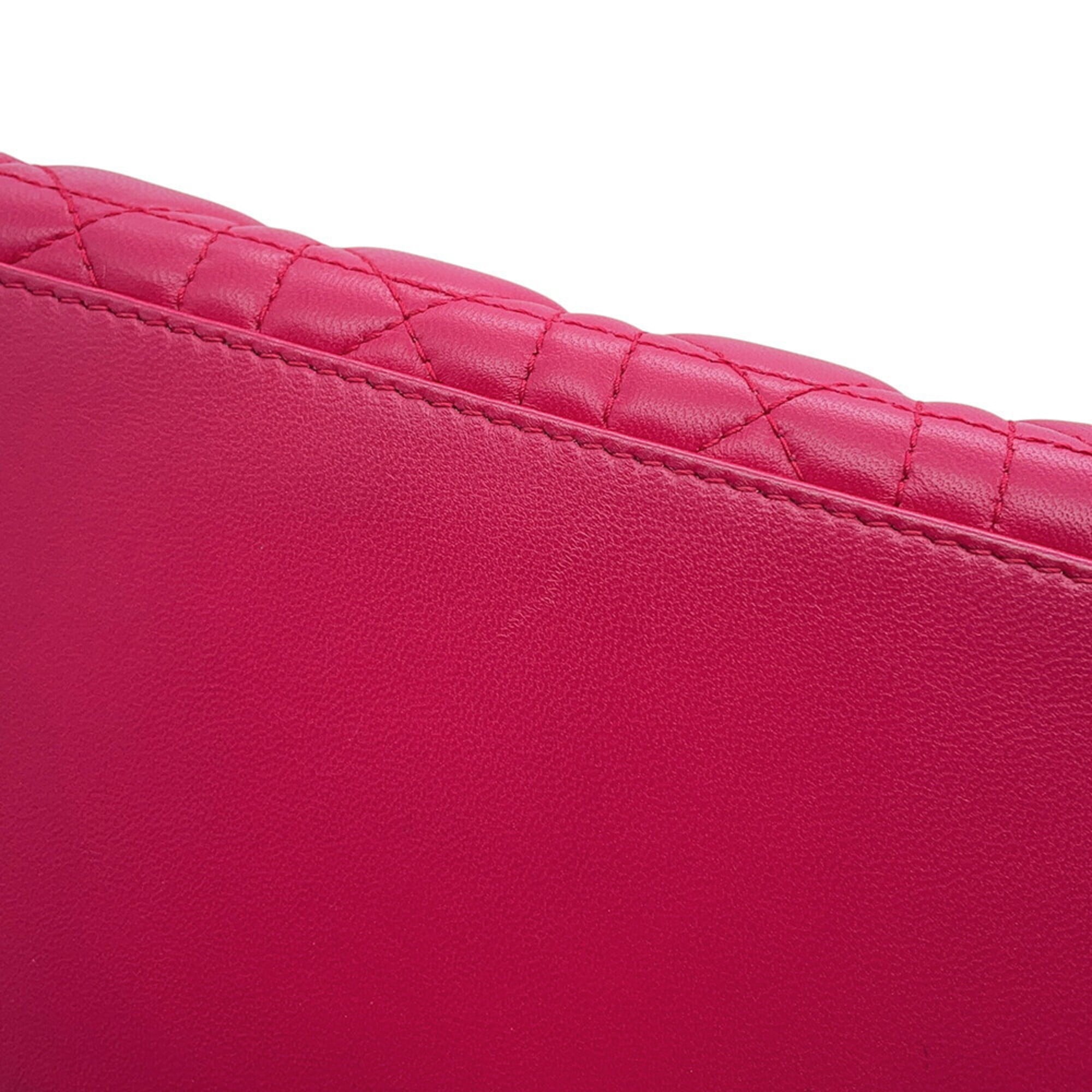 Christian Dior Lady Dior Pink Leather Handbag (Pre-Owned)