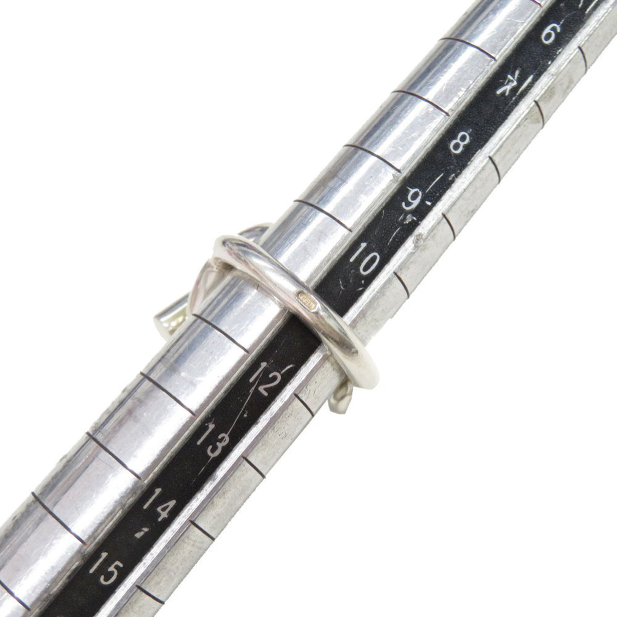 Hermes Silver Silver 925 Band Ring (Pre-Owned)