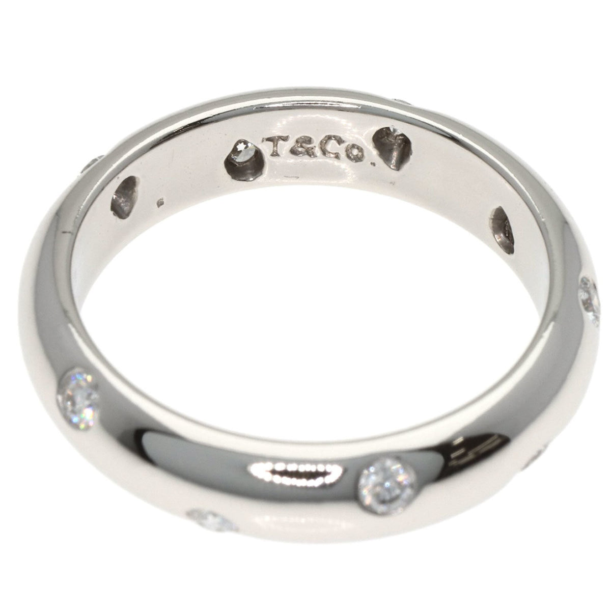 Tiffany Silver Platinum 950 Band Ring (Pre-Owned)