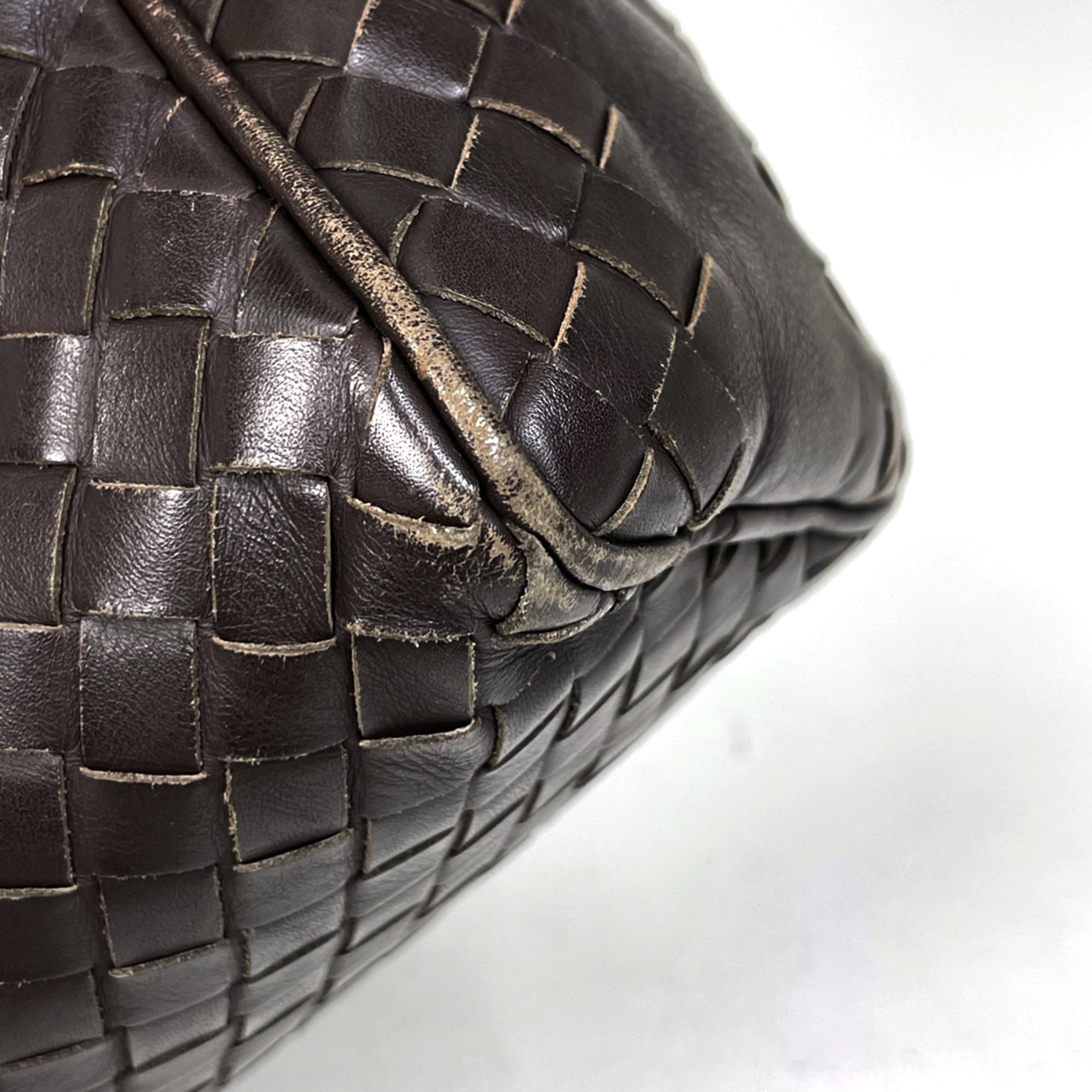 Bottega Veneta Intrecciato Brown Leather Handbag (Pre-Owned)