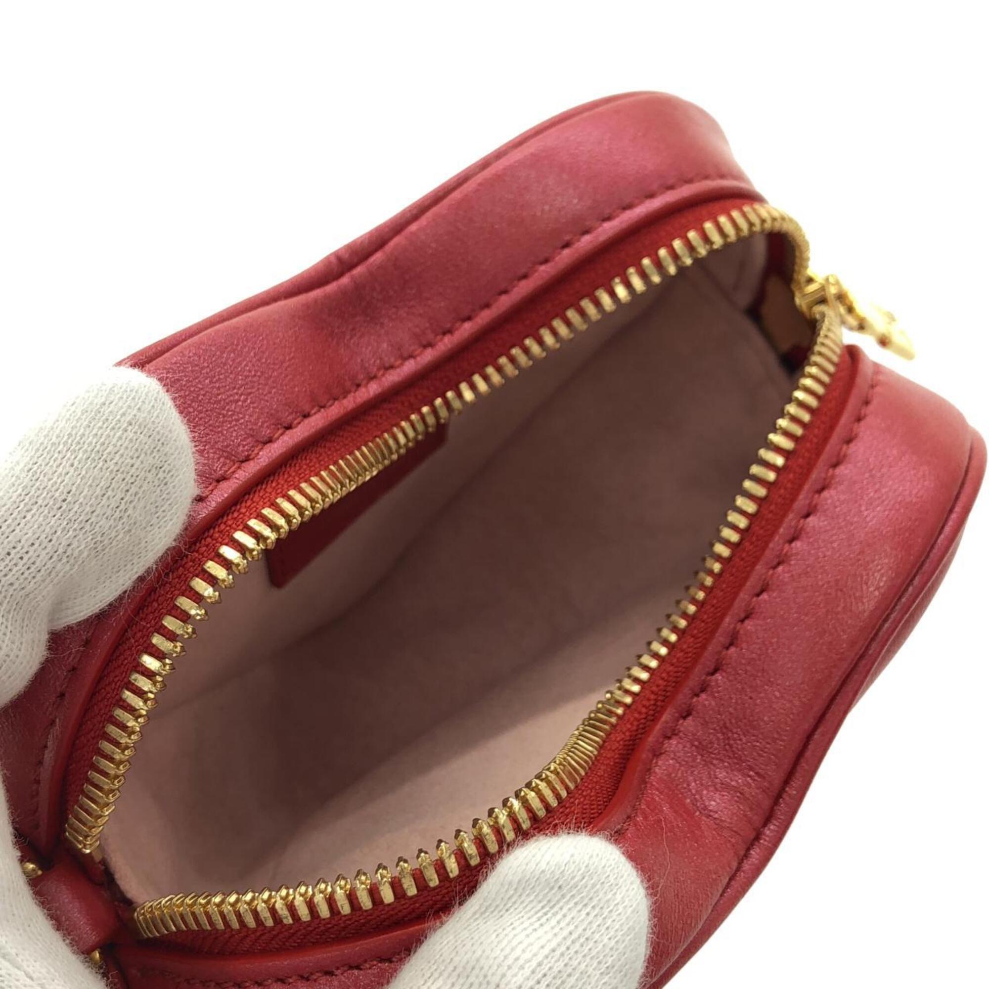 Louis Vuitton Rouge Leather Shoulder Bag (Pre-Owned)