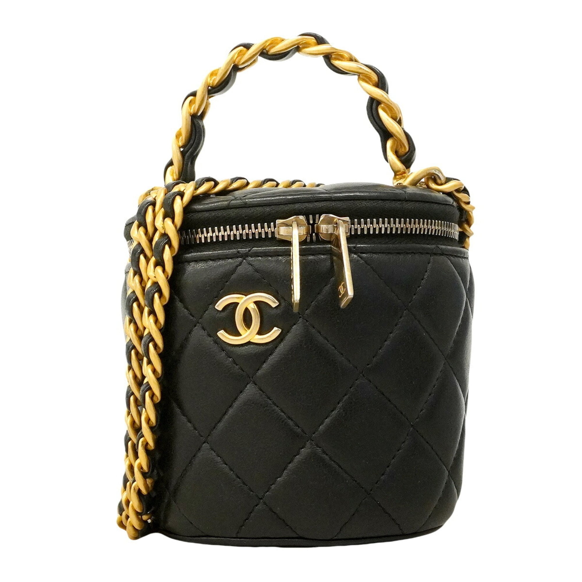 Chanel Black Leather Vanity Bag (Pre-Owned)