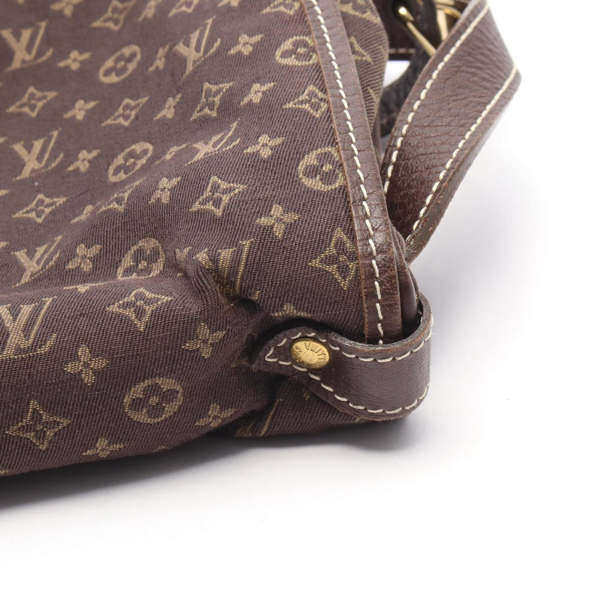 Louis Vuitton Brown Canvas Leather Handbag Shoulder Bag (Pre-Owned)