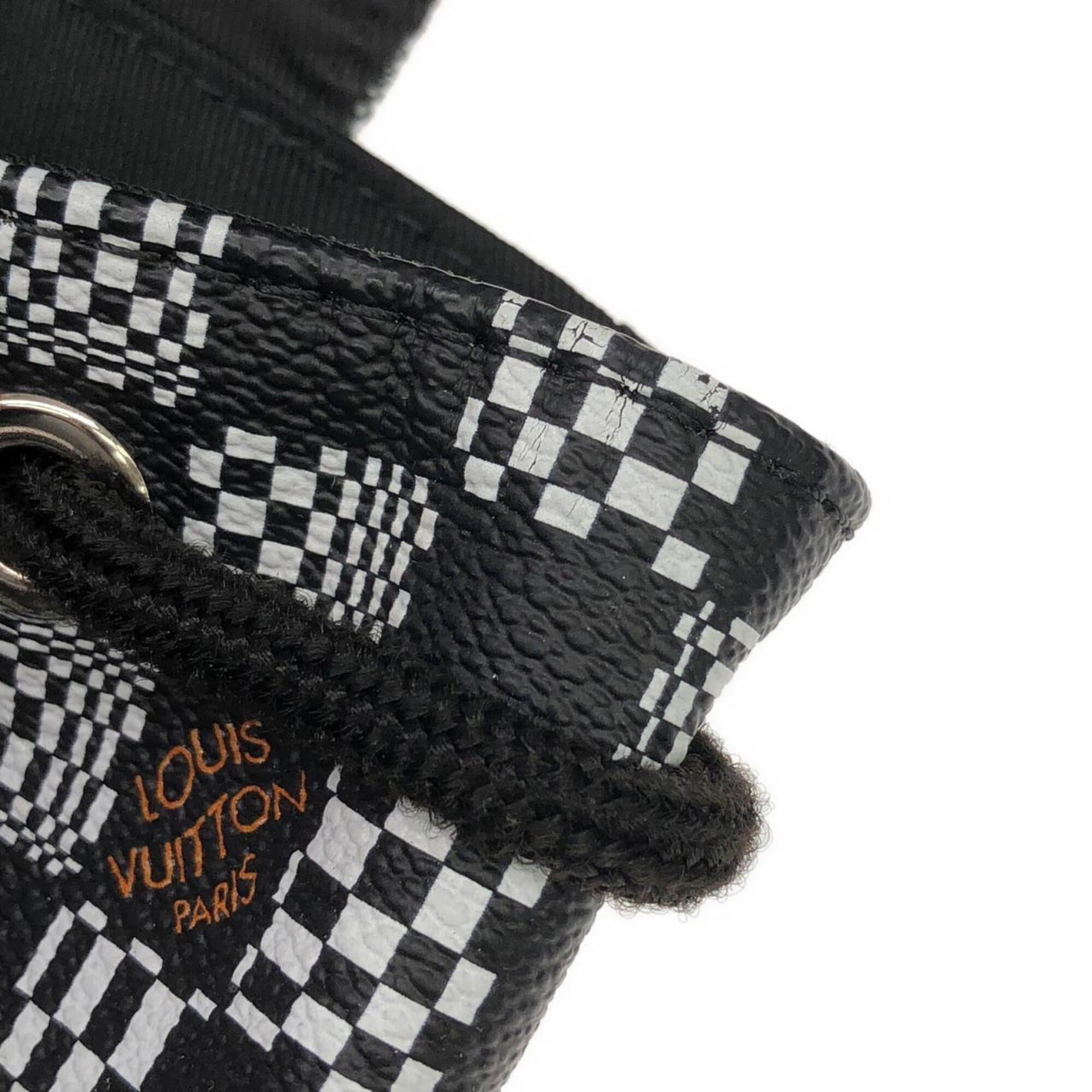 Louis Vuitton Black Coated Canvas Backpack (Pre-Owned)