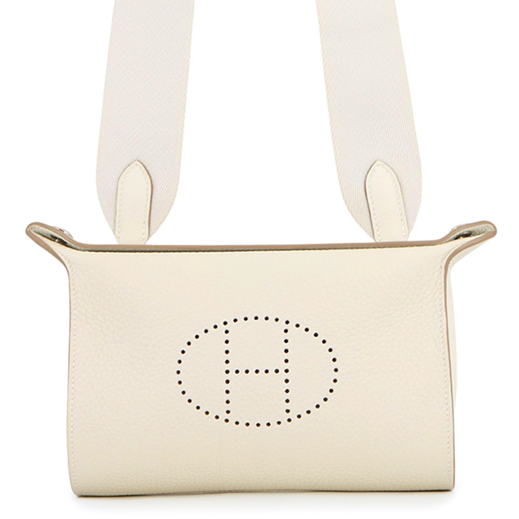 Hermes Kara Silver Togo Leather Handbag Shoulder Bag (Pre-Owned)